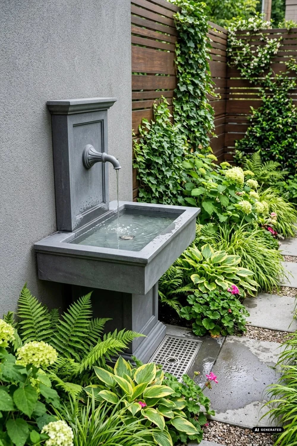 Verstecktes Juwel: Das Wandbrunnen-Gartenwaschbecken – Waschbecken Garten: 7 schöne Ideen