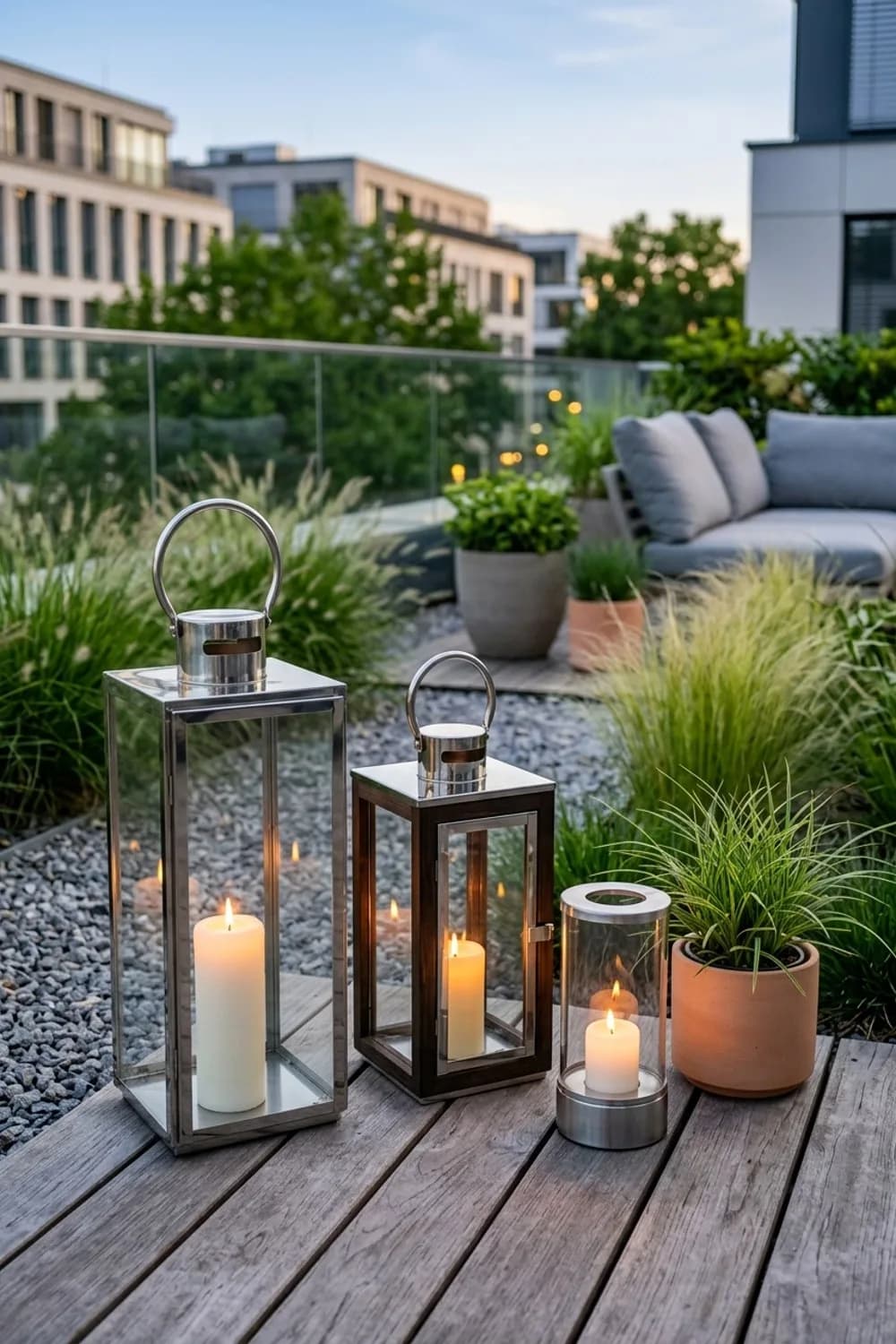 Klassische Eleganz: Windlichter auf Terrasse und Balkon – Windlichter im Garten: 8 schöne Ideen