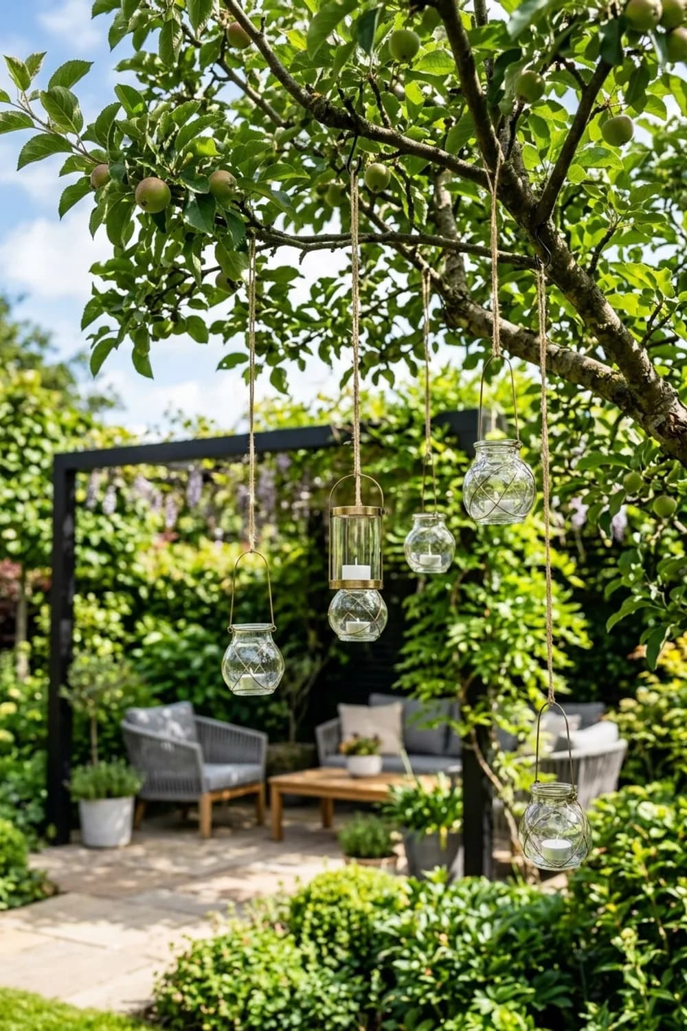 Schwebende Lichter: Hängende Windlichter in Bäumen – Windlichter im Garten: 8 schöne Ideen