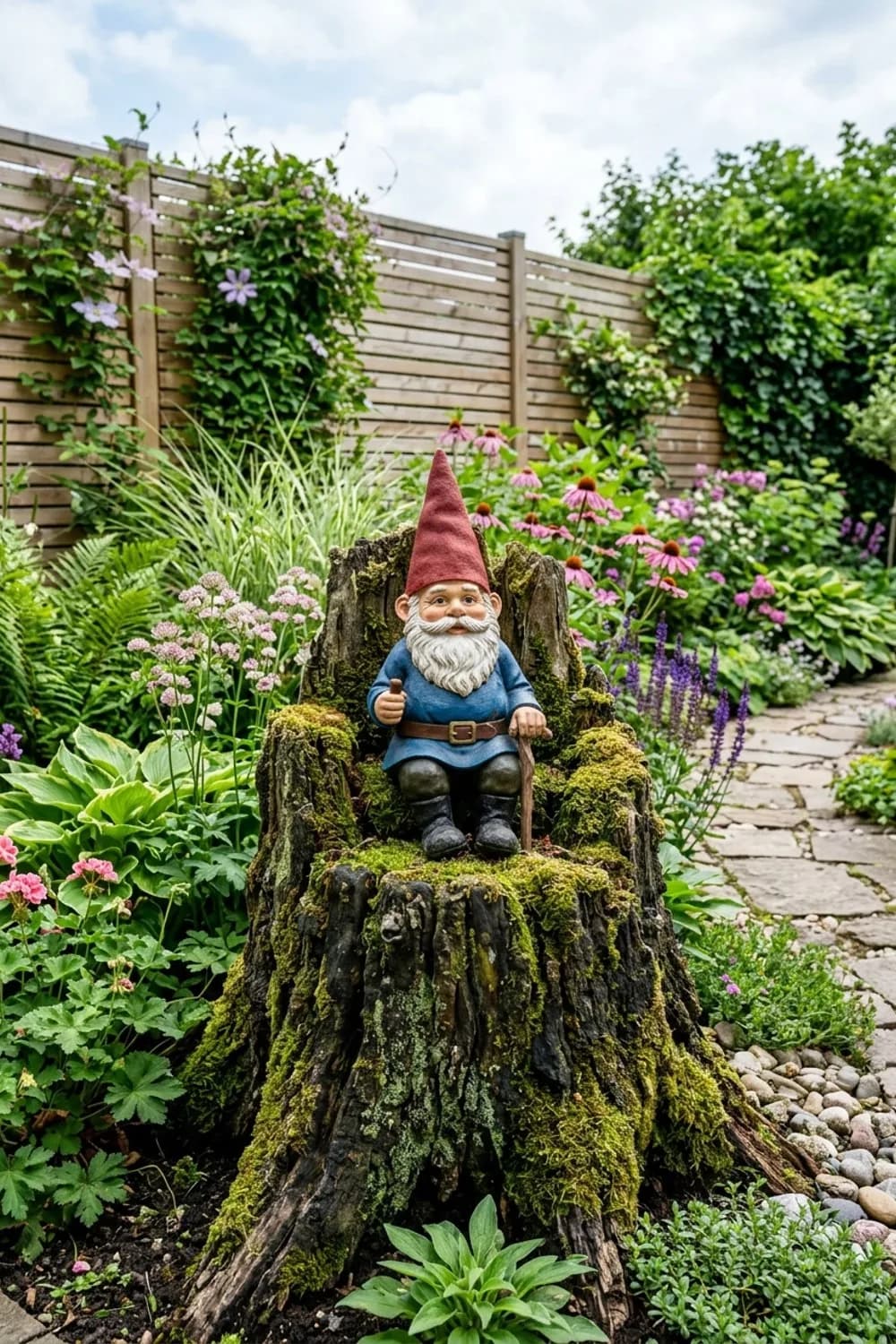Auf einer Baumwurzel: Der naturnahe Thron – Gnome im Garten: 11 schöne Deko-Ideen