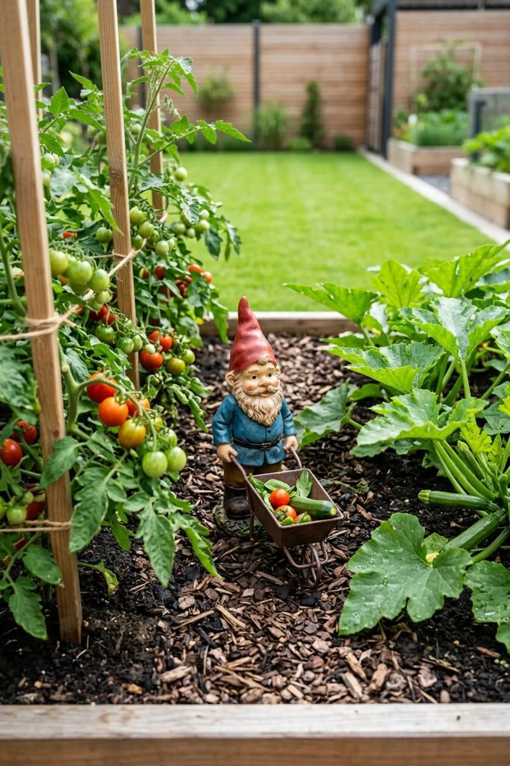 Im Gemüsebeet: Der fleißige Erntehelfer – Gnome im Garten: 11 schöne Deko-Ideen