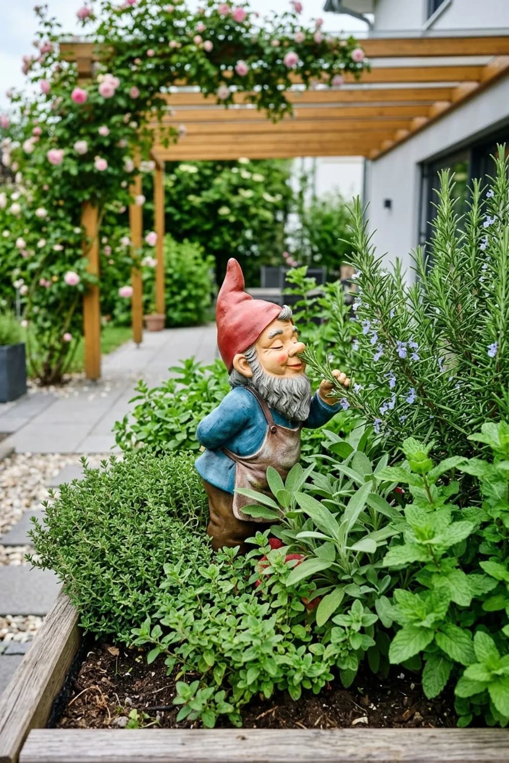 Im Kräuterbeet: Der duftende Genießer – Gnome im Garten: 11 schöne Deko-Ideen