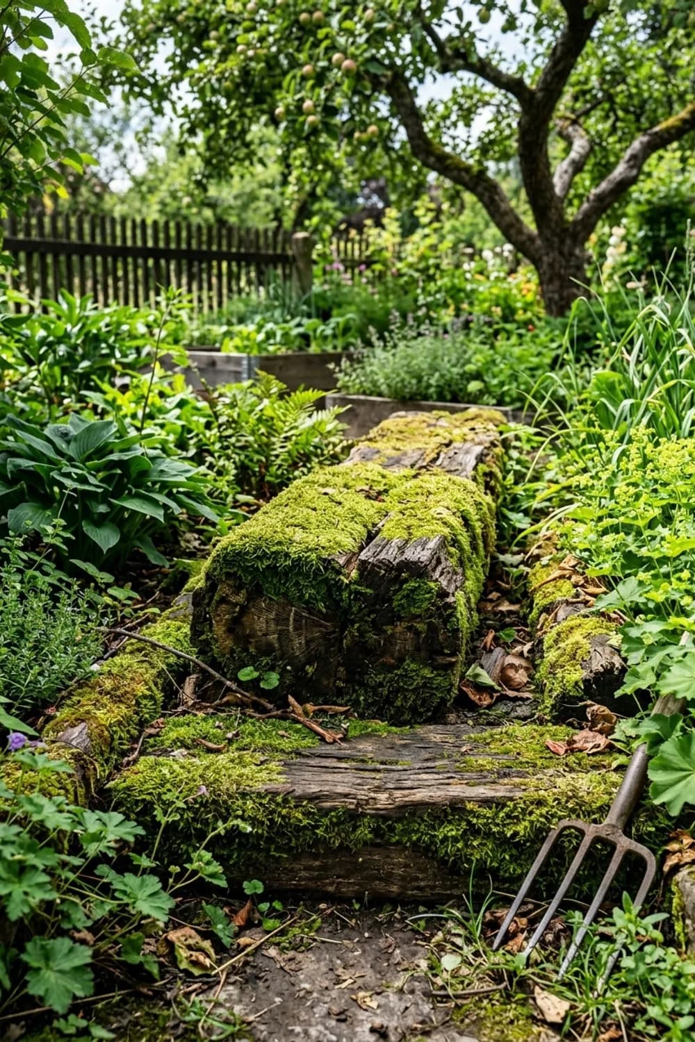 Natürliche Dekoration: Moos, altes Holz und der Charme der Zeit – Geheimer Garten: 7 verwunschene Ideen