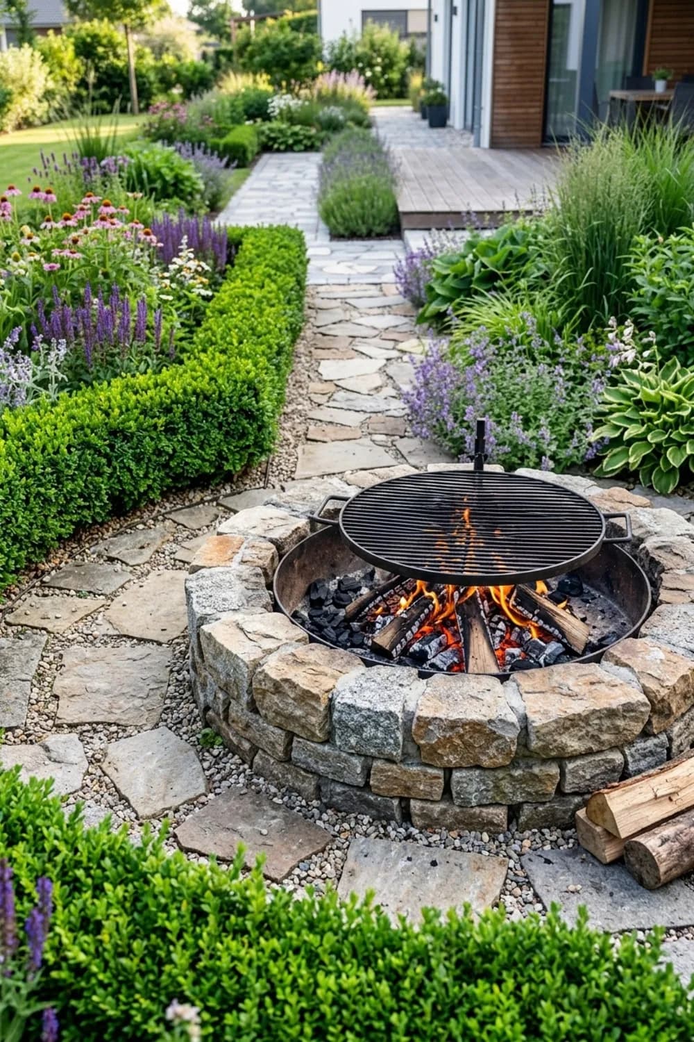 Die romantische Feuerstelle mit Grillfunktion: Lagerfeuer-Gefühle – Grillecke im Garten: 11 schöne Ideen
