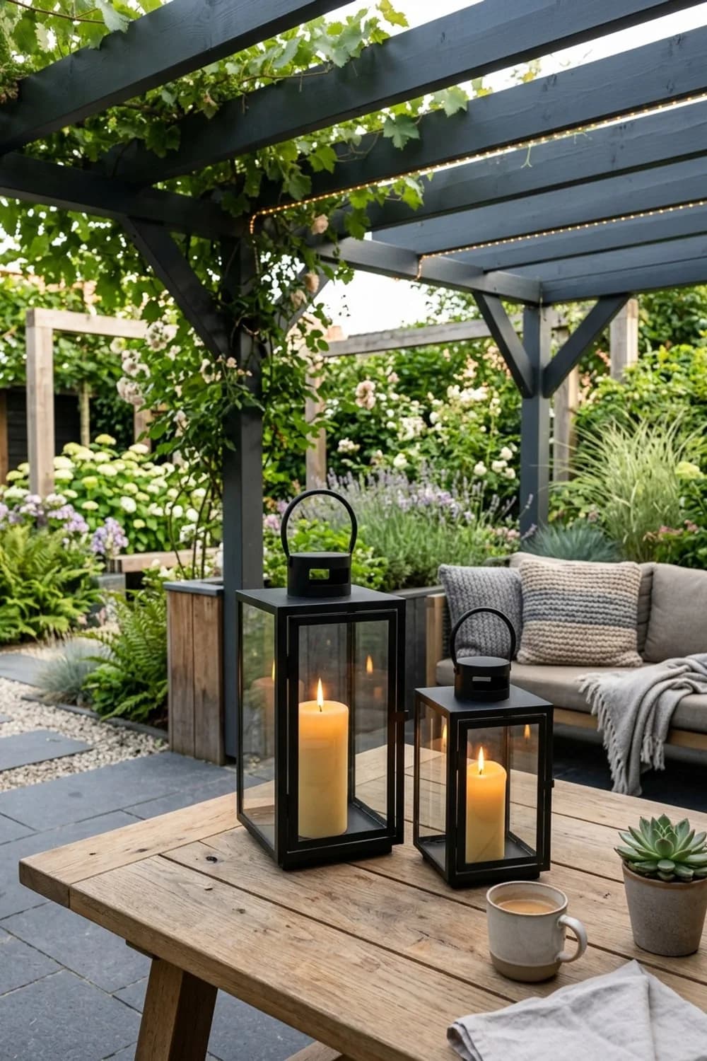 Laternen und Lichterketten: Gemütliches Licht für dunkle Abende – Herbstdeko im Garten: 9 schöne Ideen