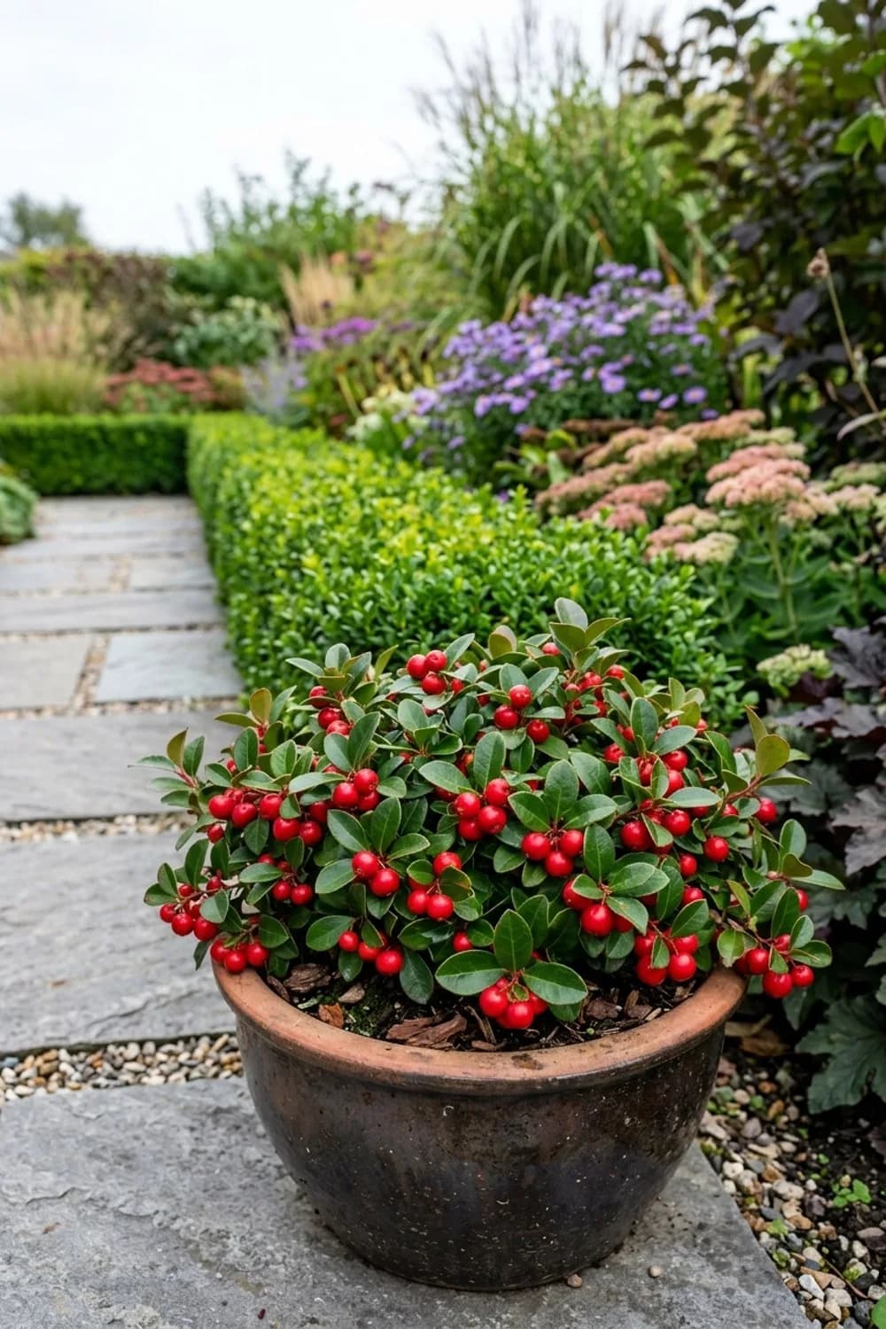 Beerensträucher im Topf: Rote Akzente setzen – Herbstdeko auf der Terrasse: 11 schöne Ideen