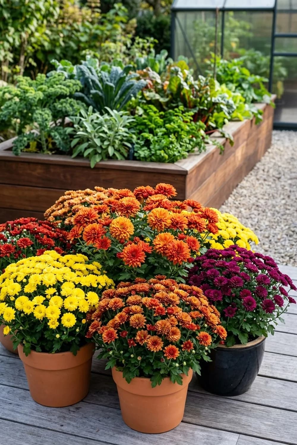 Chrysanthemen: Leuchtende Farbtupfer bis zum Frost – Herbstdeko auf der Terrasse: 11 schöne Ideen