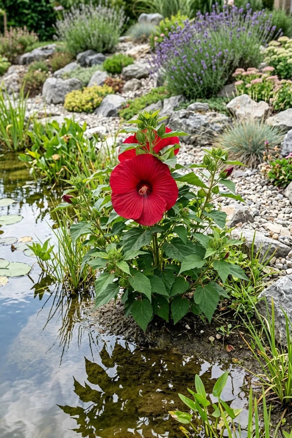 Am Gartenteich: Der perfekte Platz für den Sumpfeibisch – Hibiskus im Garten: 11 schöne Ideen