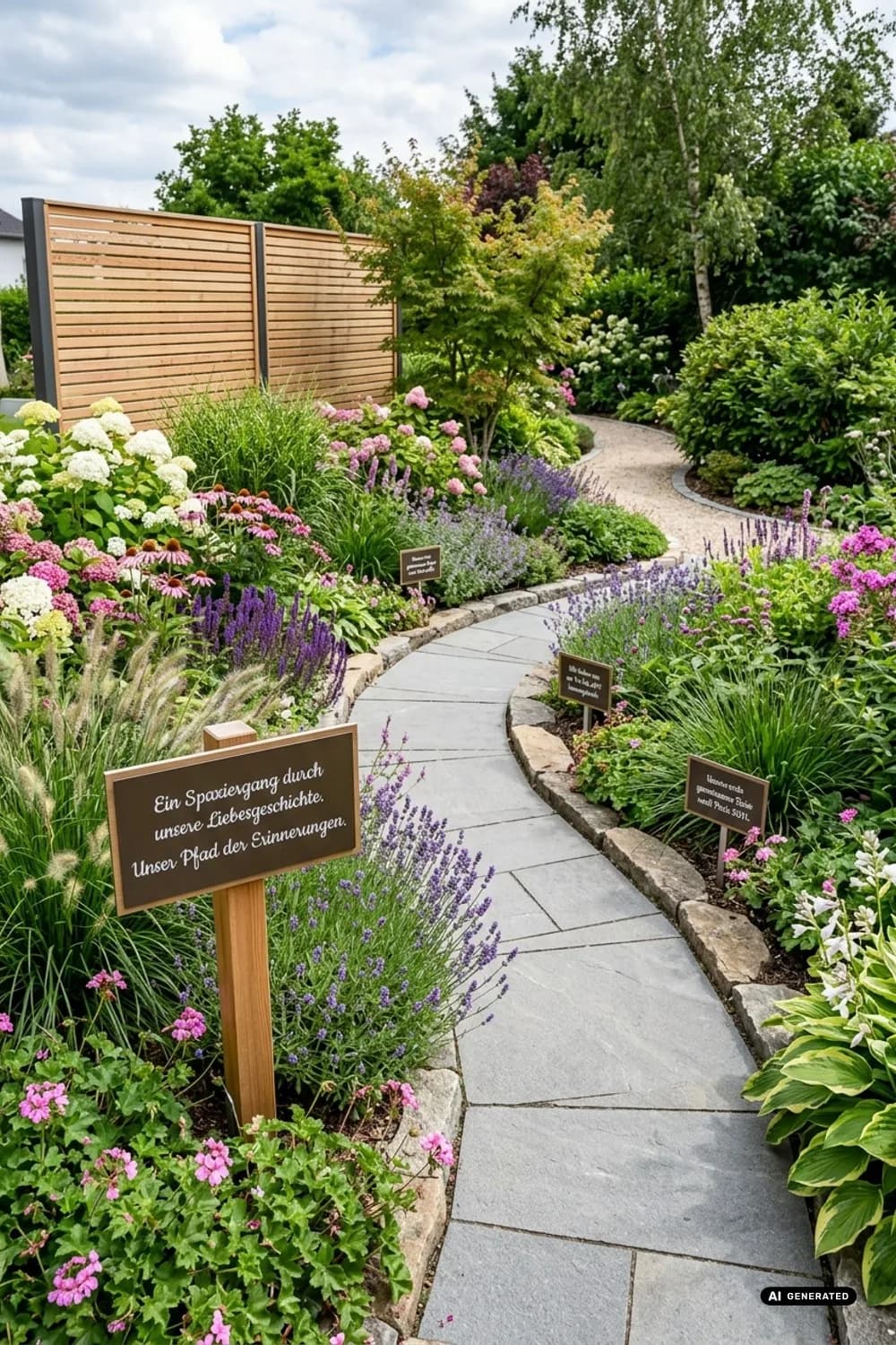 Erinnerungspfad: Ein Spaziergang durch eure Liebesgeschichte – Hochzeitsfeier im Garten: 7 schöne Ideen