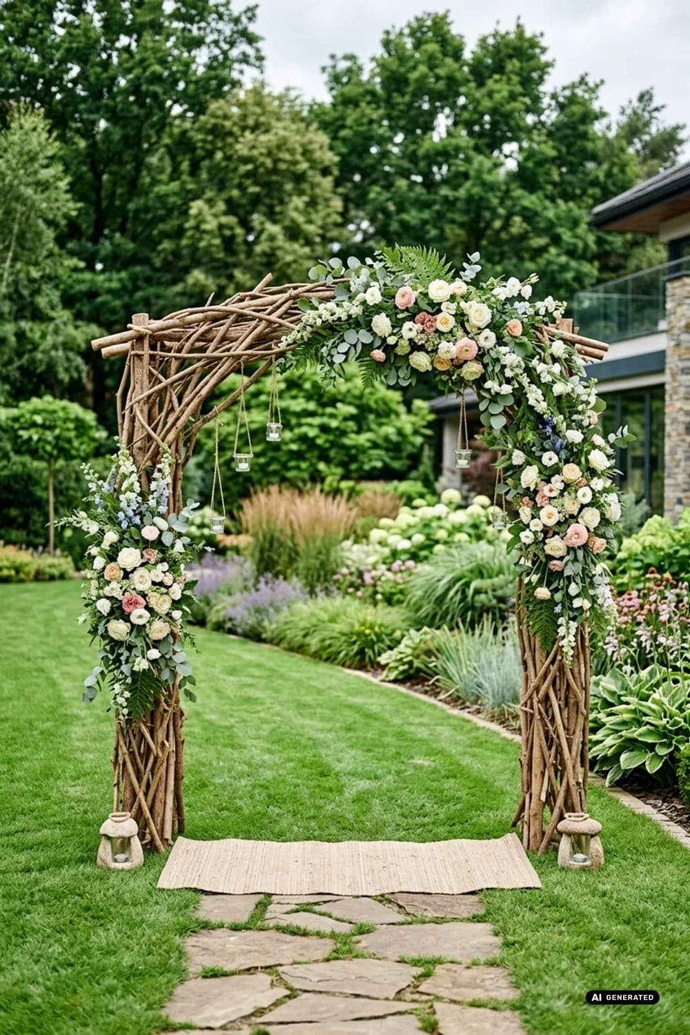 Traubogen: Ein natürliches Portal für die Zeremonie – Hochzeitsfeier im Garten: 7 schöne Ideen