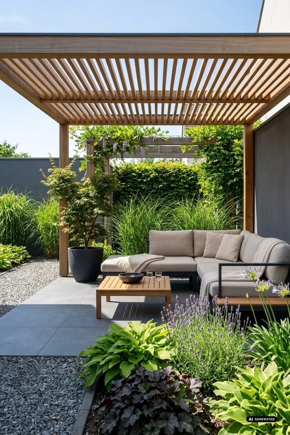 Die moderne Lounge-Ecke: Minimalismus mit Wirkung – Kleiner Garten: 7 Pläne und Ideen