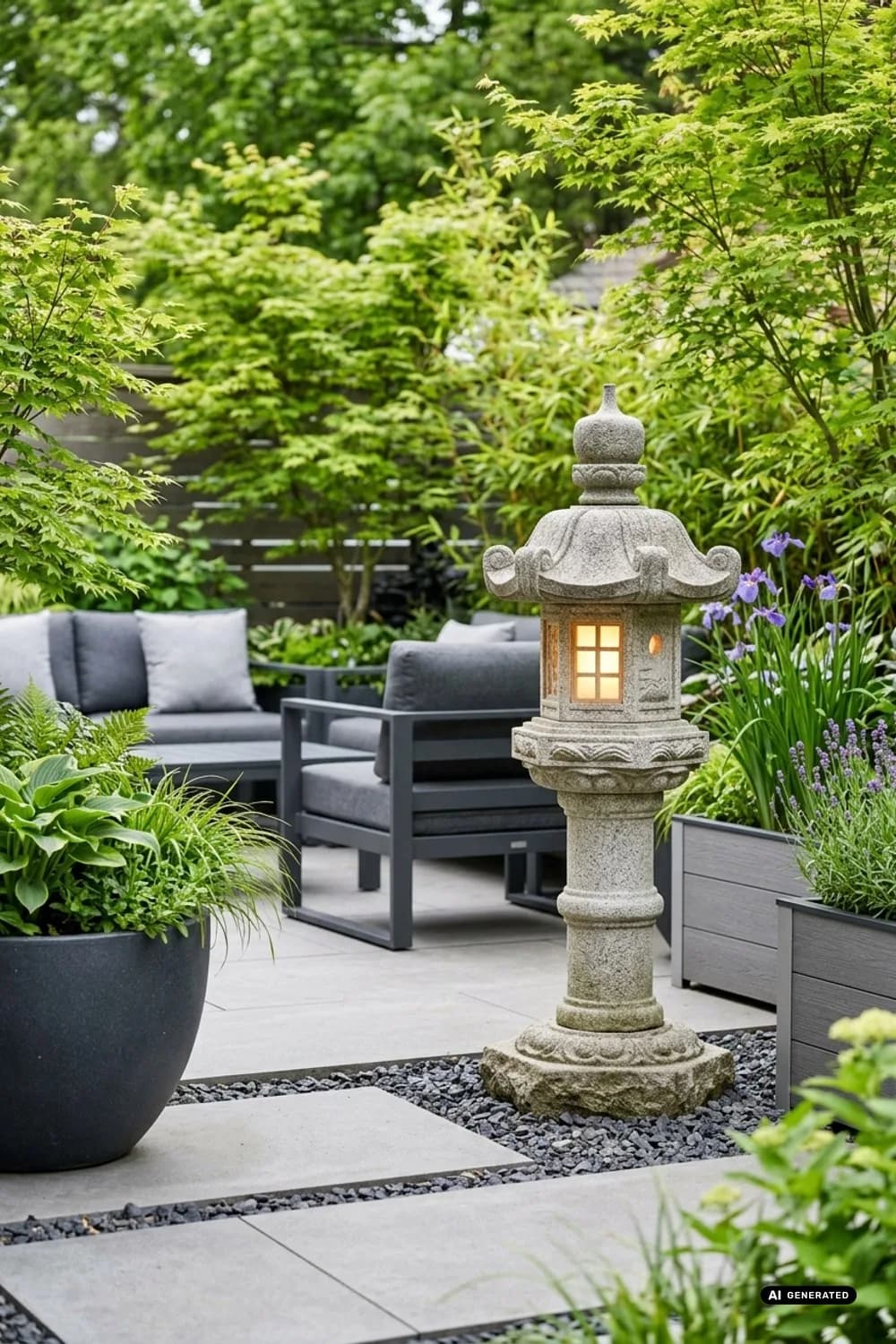 Steinlaterne (Ishidōrō): Symbolisches Licht – Kleiner japanischer Garten: 7 schöne Ideen