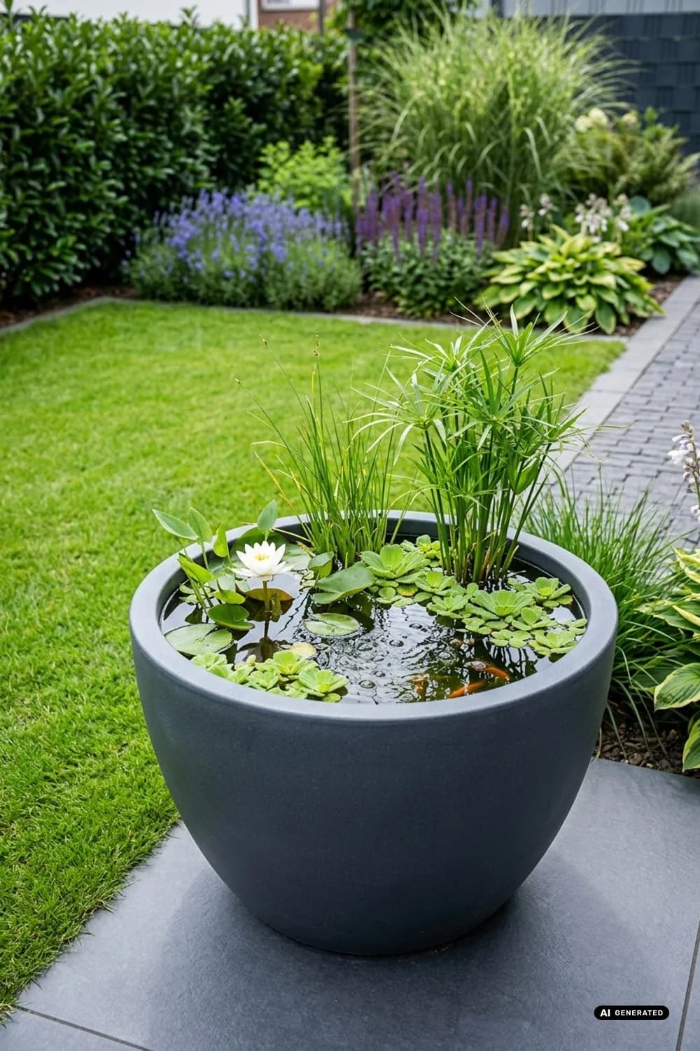 Miniteich im Pflanzkübel: Wasserspaß für Balkon und Terrasse – Kreative Garten-Ideen: 7 schöne Inspirationen