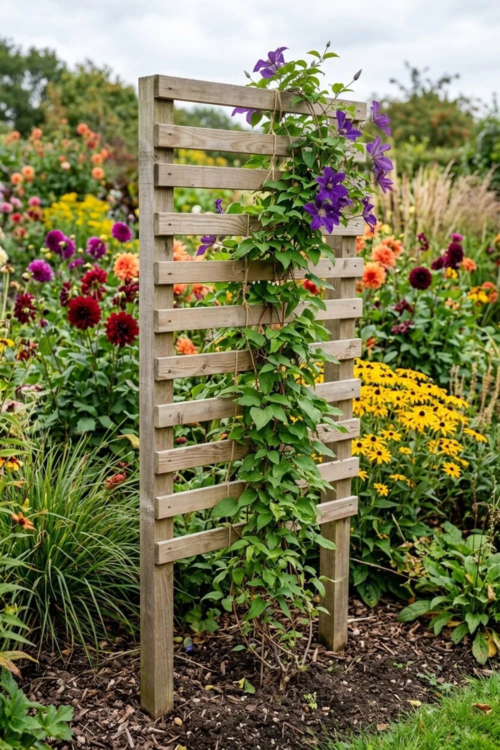 Rankhilfe für Kletterpflanzen: Stabil und natürlich – Lattenrost-Upcycling im Garten: 7 kreative Ideen