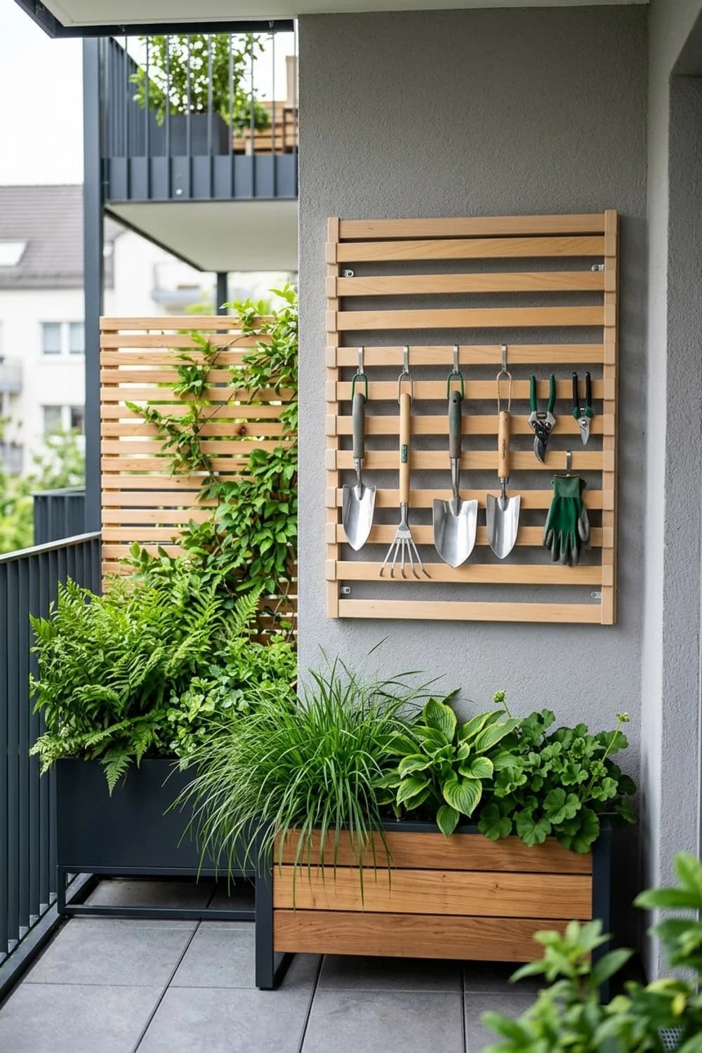 Werkzeughalter an der Schuppenwand: Ordnung mit System – Lattenrost-Upcycling im Garten: 7 kreative Ideen