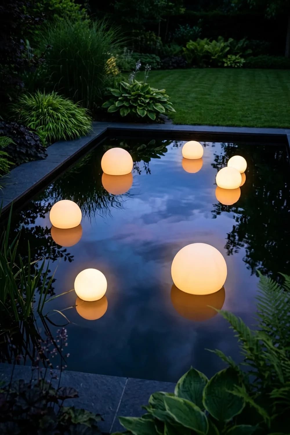 Schwimmende Lichter auf dem Gartenteich: Ein Spiegelbild des Himmels – Leuchtkugeln im Garten: 8 schöne Ideen