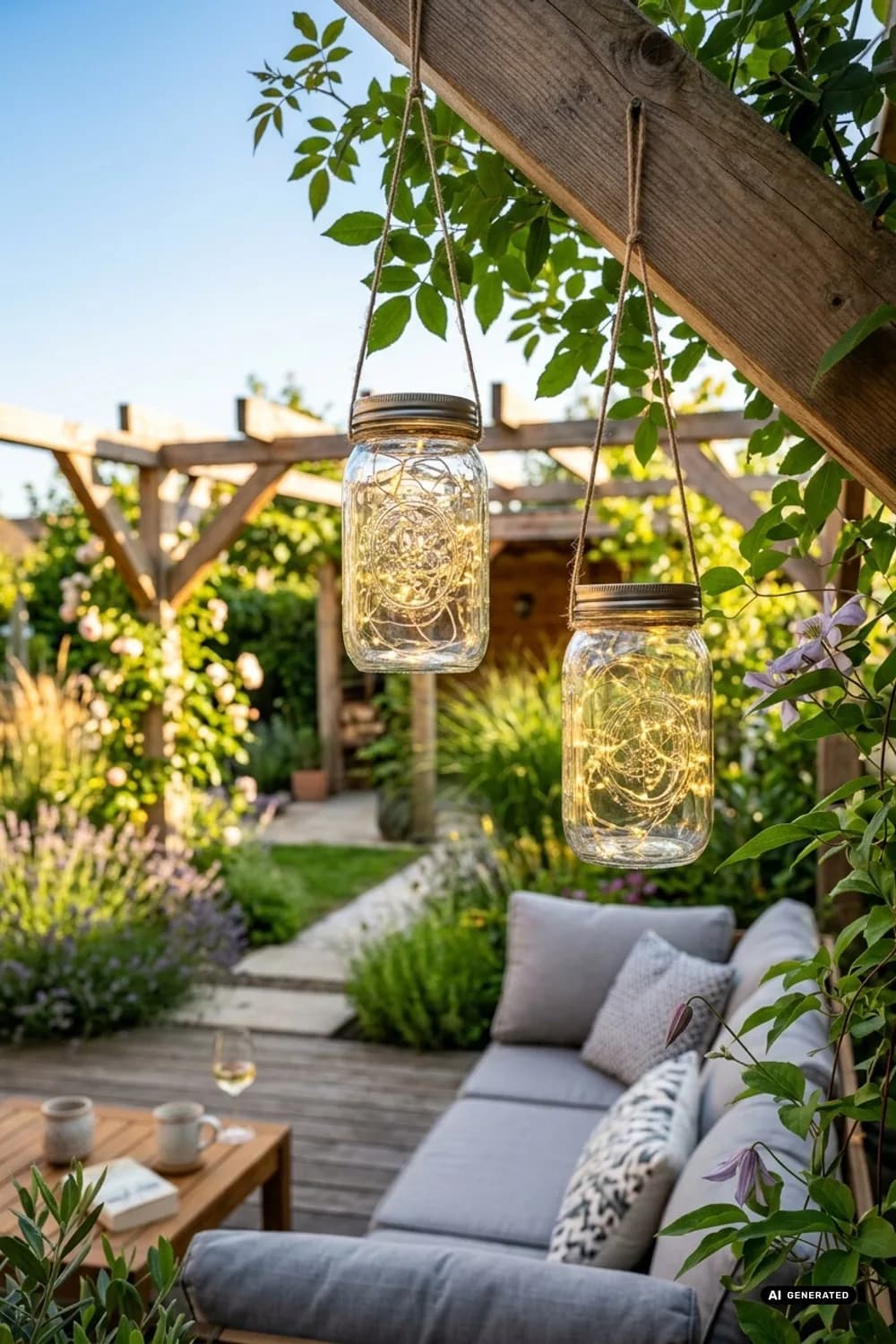 Einmachgläser als Laternen: Rustikaler DIY-Charme – Lichterkette im Garten: 9 schöne Ideen
