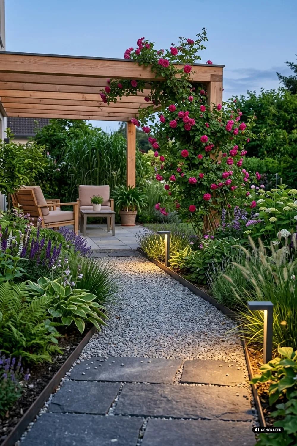 Entlang des Gartenwegs: Ein sicherer und stimmungsvoller Pfad – Lichterkette im Garten: 9 schöne Ideen