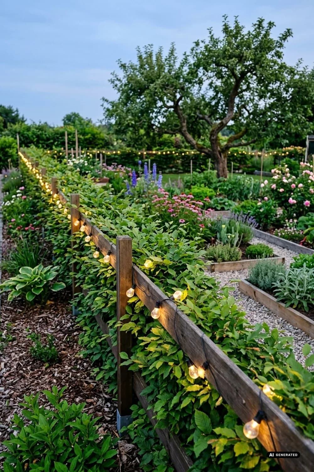 Gartenzaun und Hecke: Leuchtende Grenzen ziehen – Lichterketten im Garten: 8 schöne Ideen