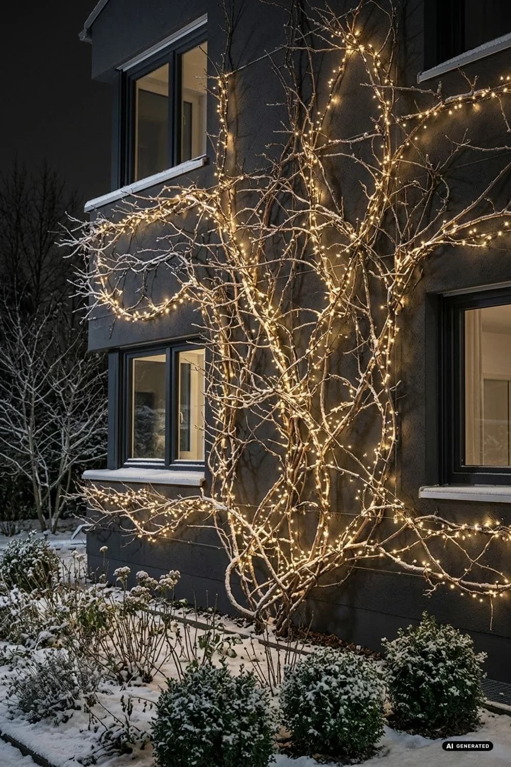 Kletterpflanzen an der Fassade: Leuchtende Adern – 18 Ideen für Lichterketten im Garten, die magisch wirken