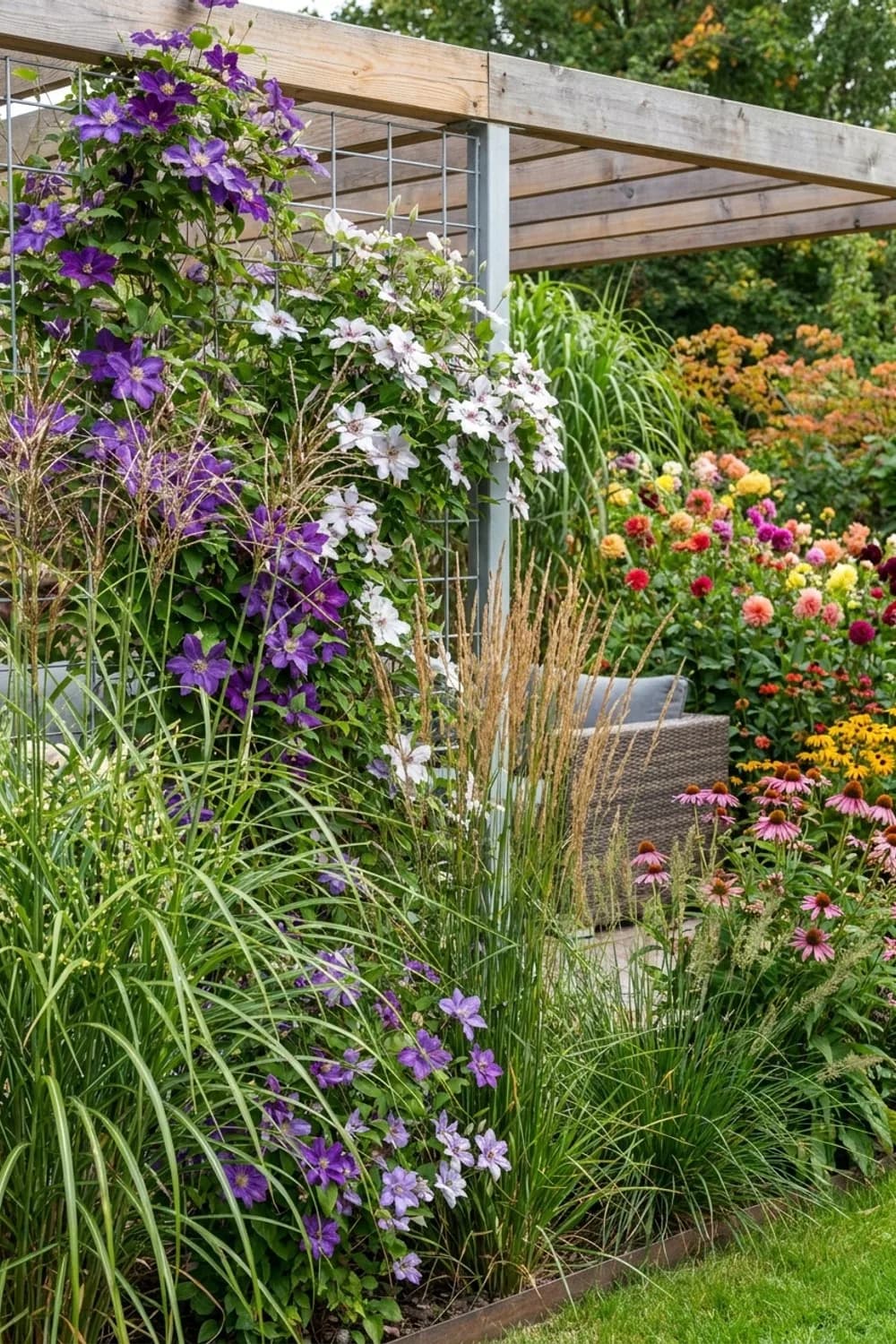Der grüne Kokon: Sichtschutz durch Rankpflanzen und Gräser – Loungeecke im Garten: 11 gemütliche Ideen