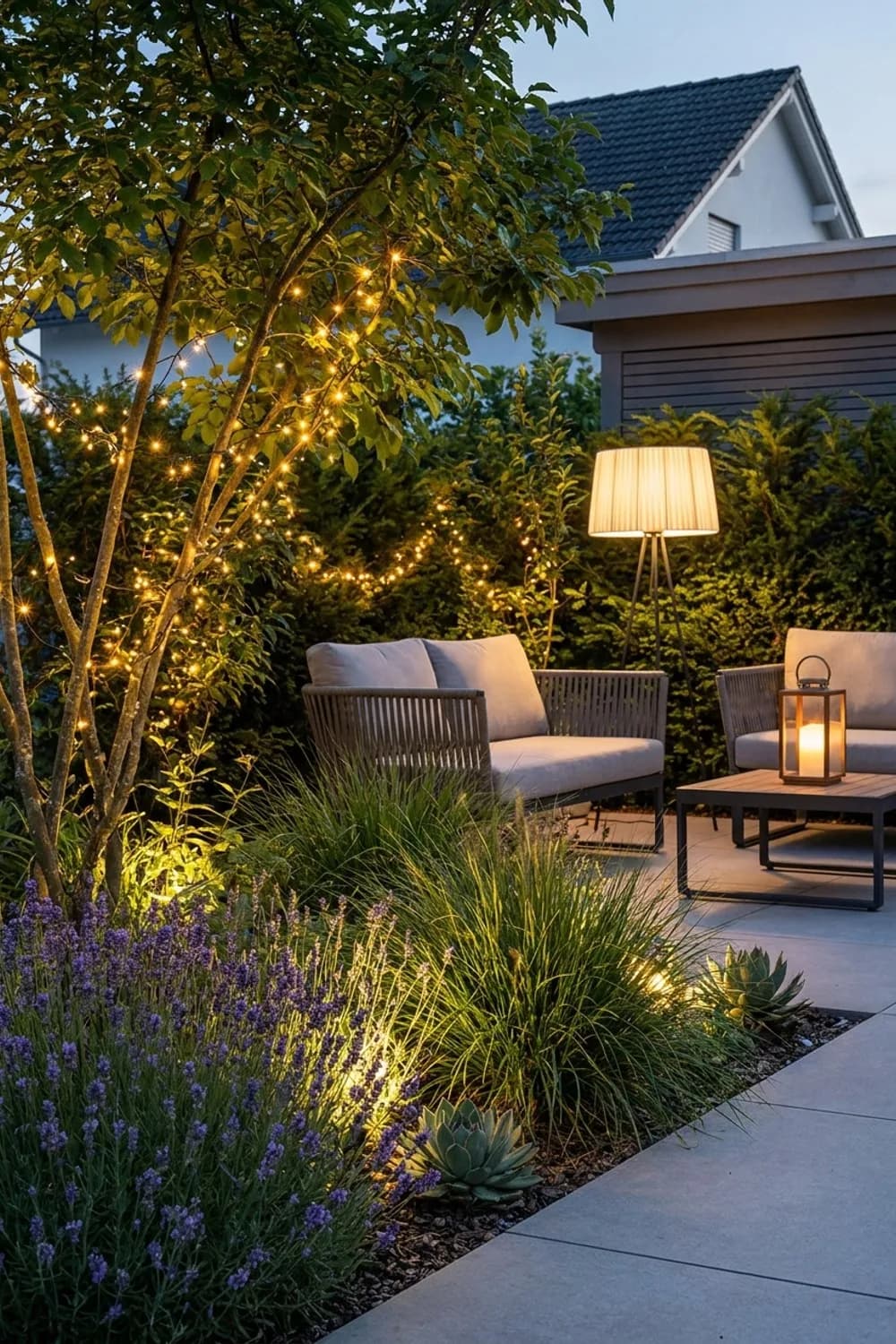 Lichtzauber am Abend: Stimmungsvolle Beleuchtung für lange Nächte – Loungeecke im Garten: 11 gemütliche Ideen