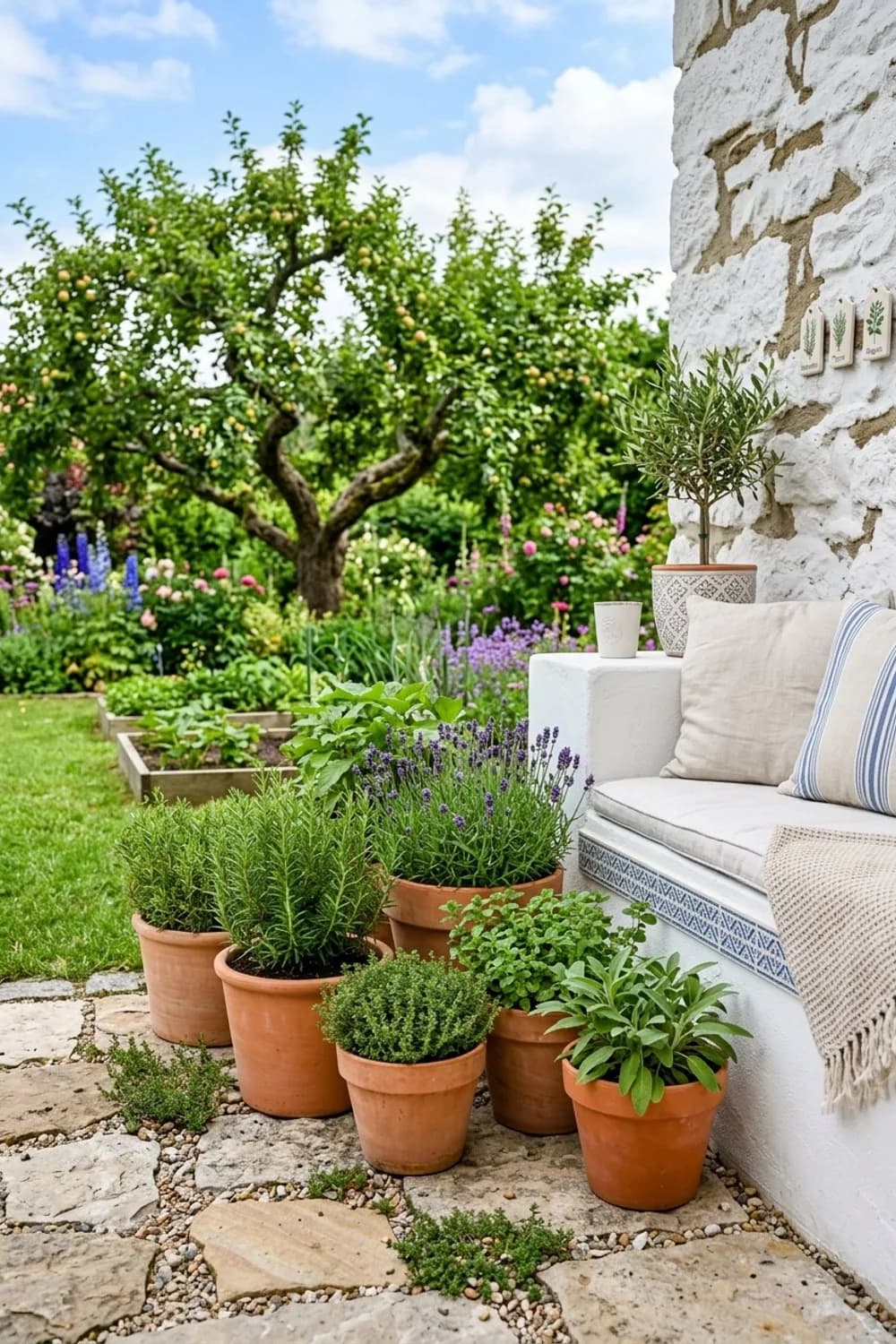 Mediterranes Flair: Urlaubsgefühle mit Terrakotta und Kräutern – Loungeecke im Garten: 11 gemütliche Ideen