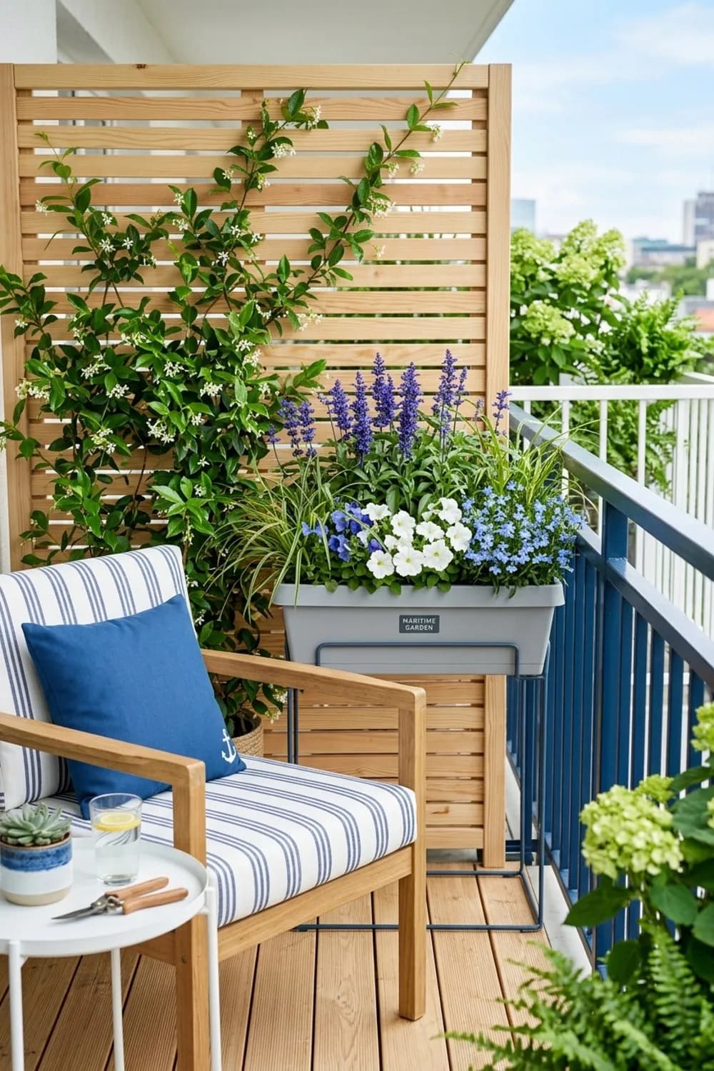 Blaue und weiße Farbakzente: Frische Brise für Möbel und Zäune – Maritime Deko im Garten: 7 schöne Ideen