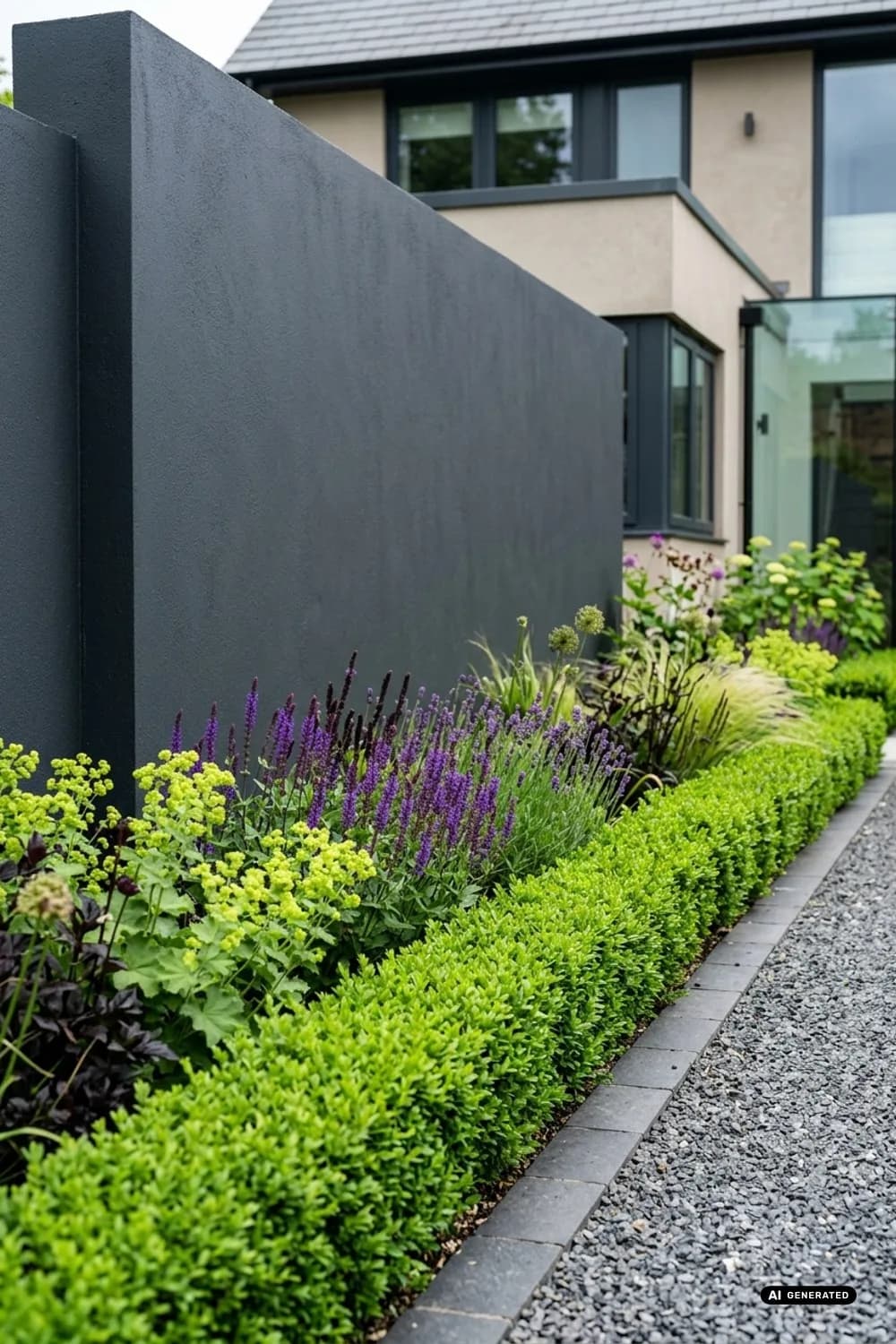 Farbanstrich und Rankgitter: Minimalistisch und wirkungsvoll – Mauer im Garten verkleiden: 10 schöne Ideen