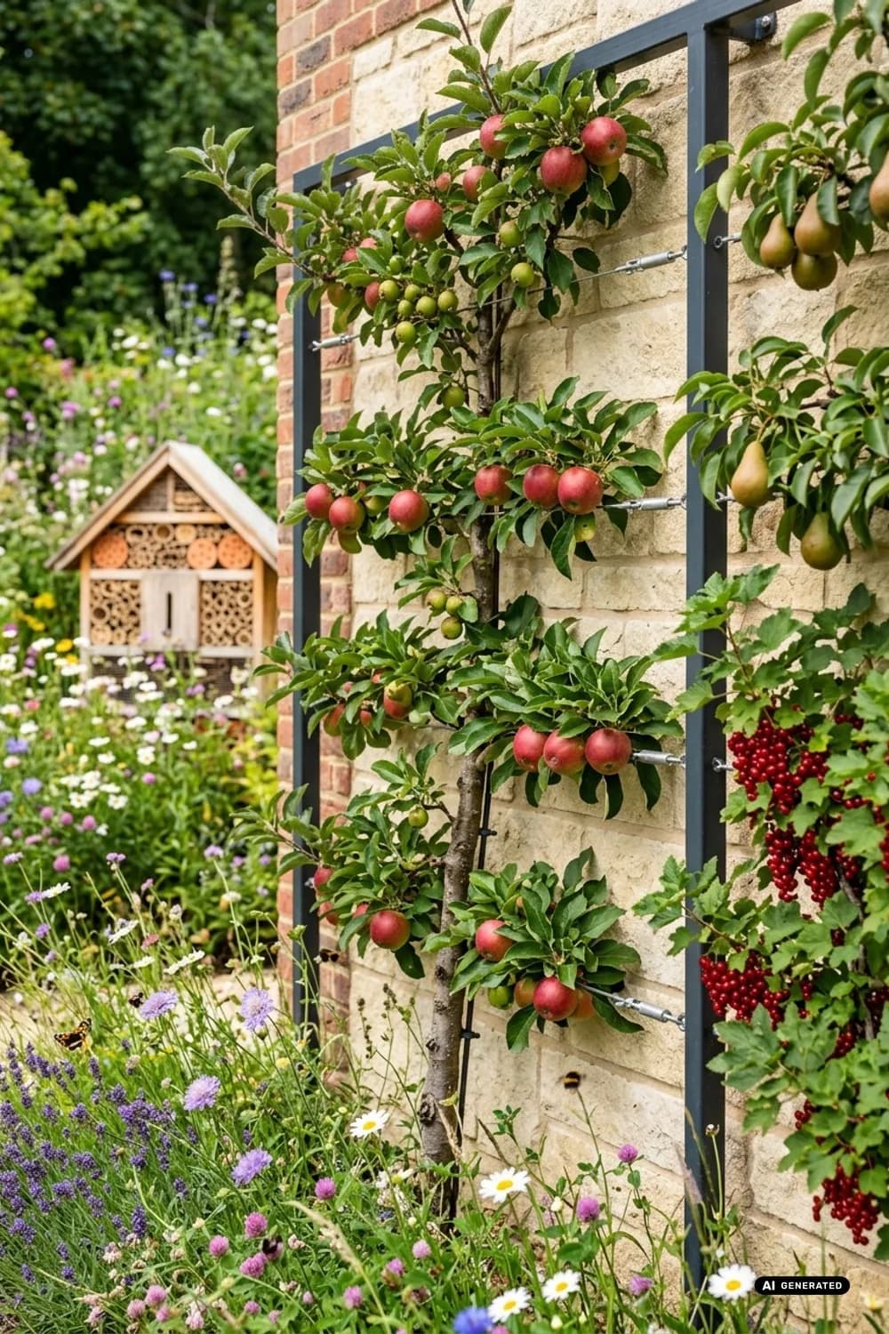 Spalierobst: Naschgarten an der vertikalen Wand – Mauer im Garten verkleiden: 10 schöne Ideen
