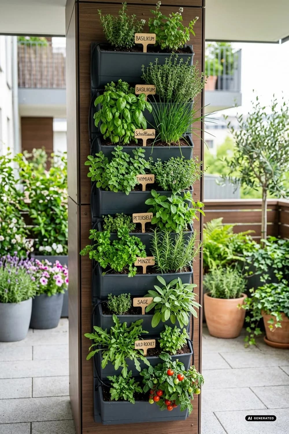 Vertikaler Garten: Grüne Wand für Kräuter und Co. – Mauer im Garten verkleiden: 10 schöne Ideen