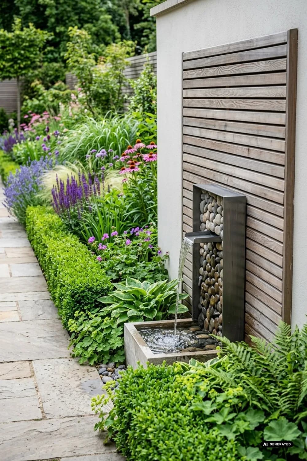 Wasserspiel oder Outdoor-Spiegel: Besondere Akzente setzen – Mauer im Garten verkleiden: 10 schöne Ideen