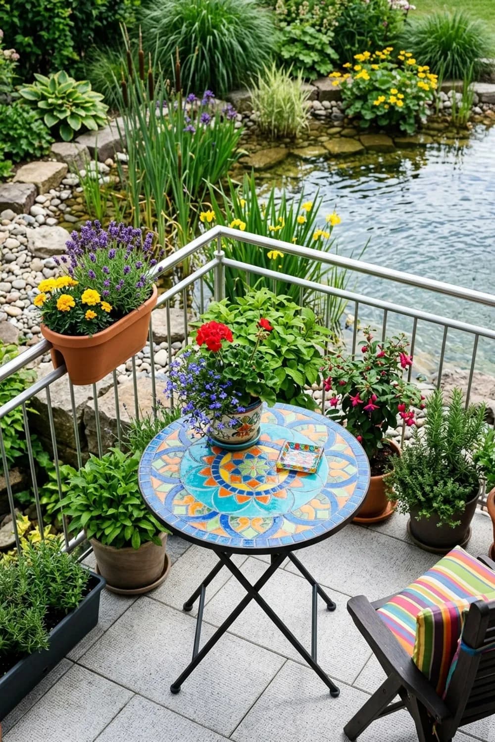 Der bunte Balkon-Tisch: Farbenfrohe Oase im Kleinen – Mosaiktisch im Garten: 11 schöne Ideen
