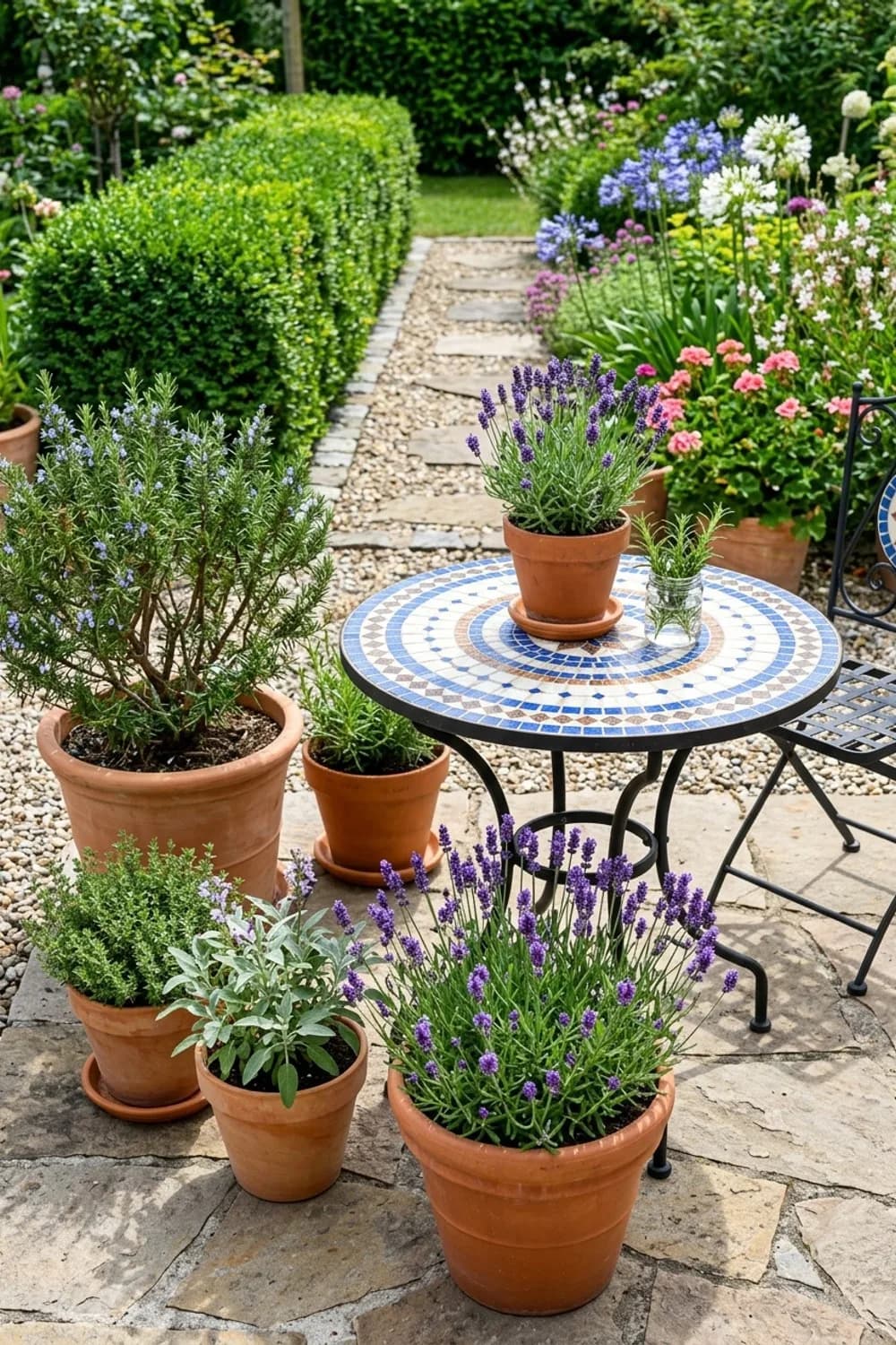 Die mediterrane Kräuterecke: Ein Hauch von Urlaub – Mosaiktisch im Garten: 11 schöne Ideen