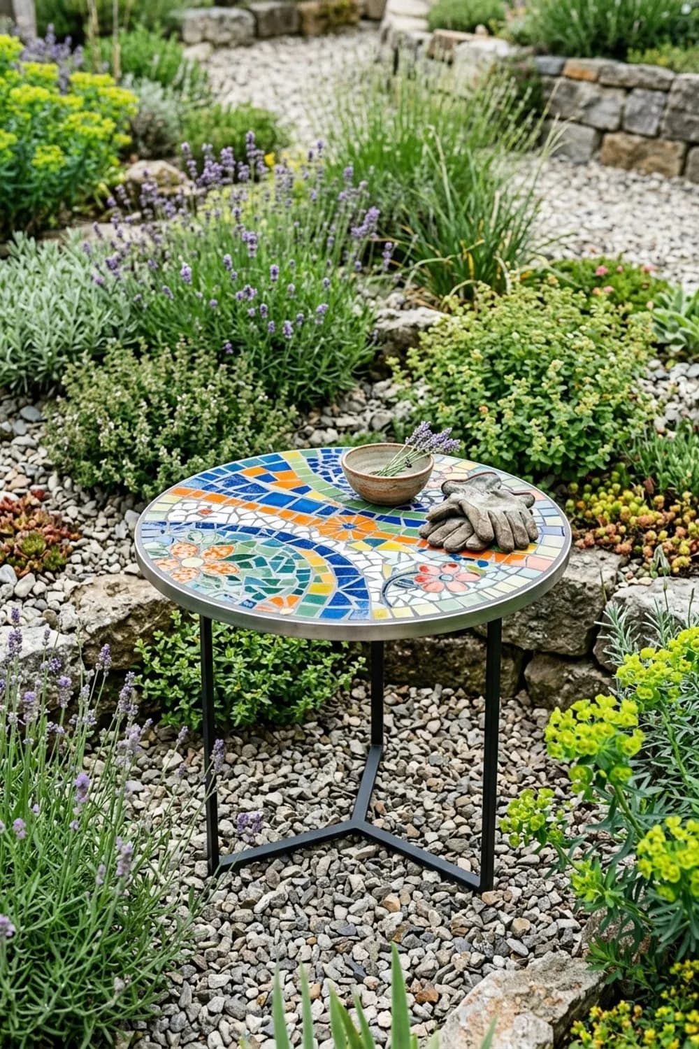 DIY-Projekt: Gestalte deinen eigenen Mosaiktisch – Mosaiktisch im Garten: 11 schöne Ideen