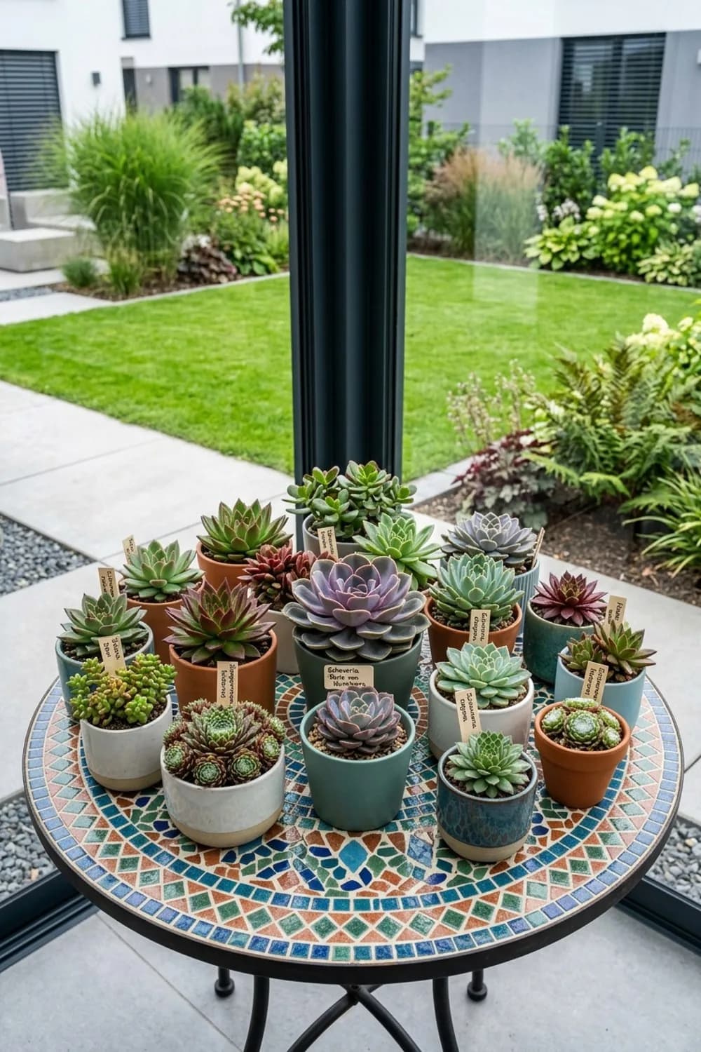 Wintergartentraum mit Sukkulenten: Pflegeleichte Schönheit – Mosaiktisch im Garten: 11 schöne Ideen