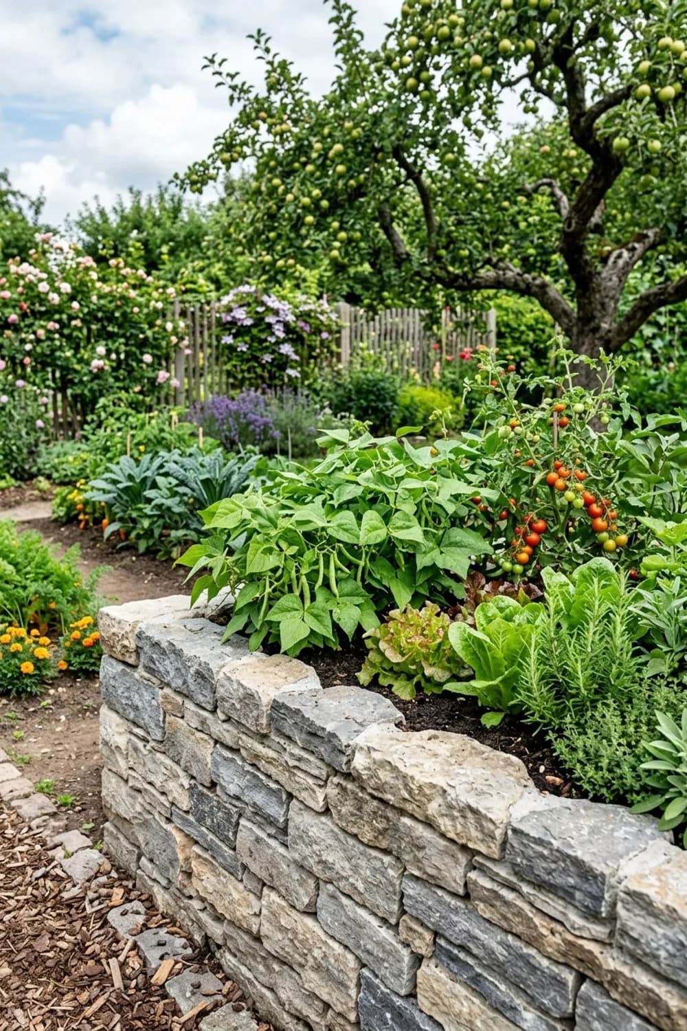 Hochbeet mit Steinverkleidung: Rustikal und praktisch – Natursteine im Garten: 9 schöne Ideen