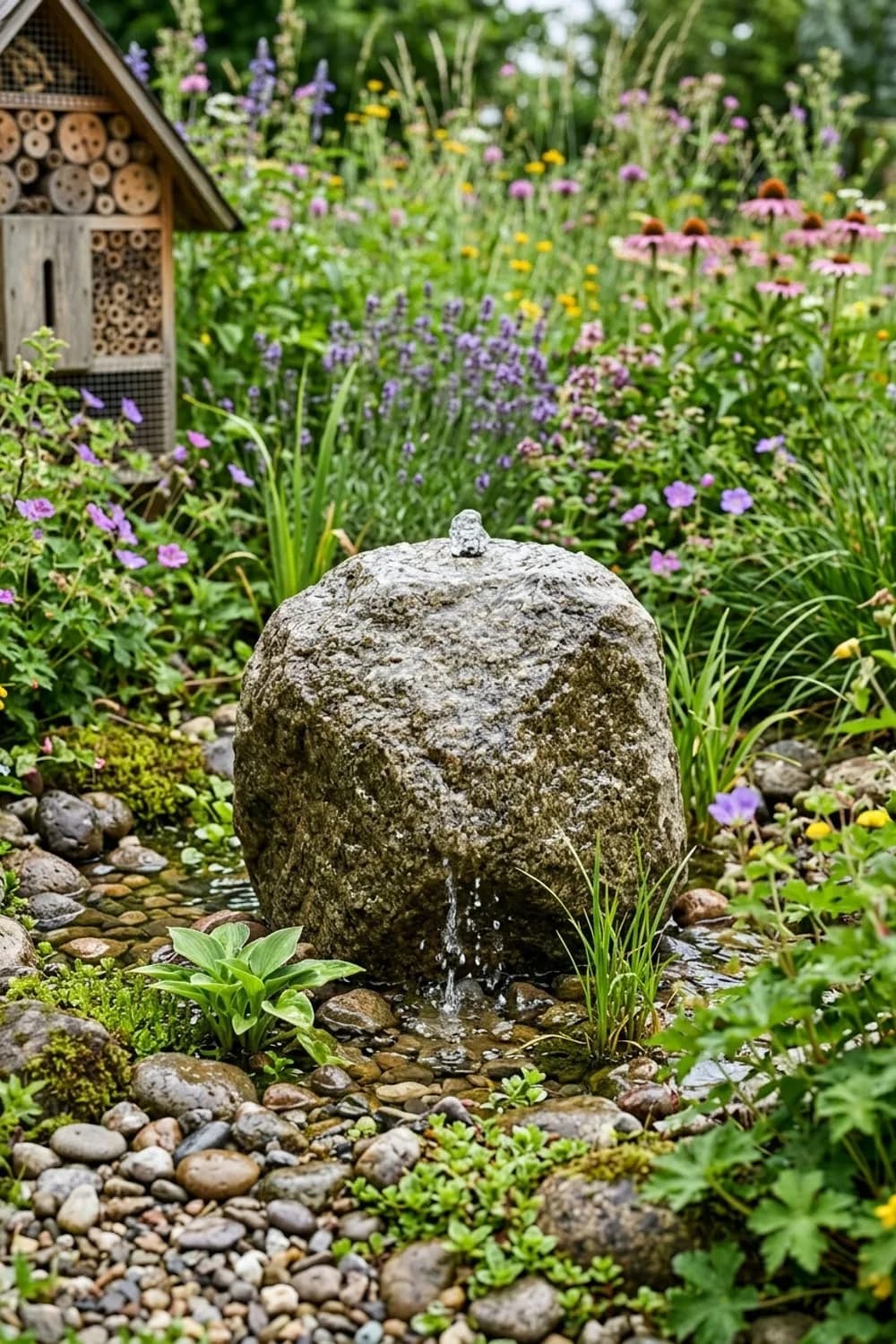 Quellstein: Sanftes Plätschern für die Seele – Natursteine im Garten: 9 schöne Ideen