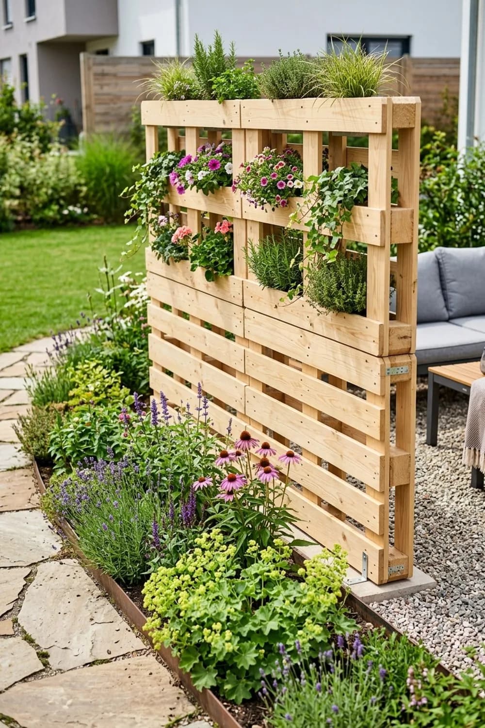 Palettenraumteiler: Sichtschutz und Deko in einem – Palettenmöbel für den Garten: 7 kreative Ideen