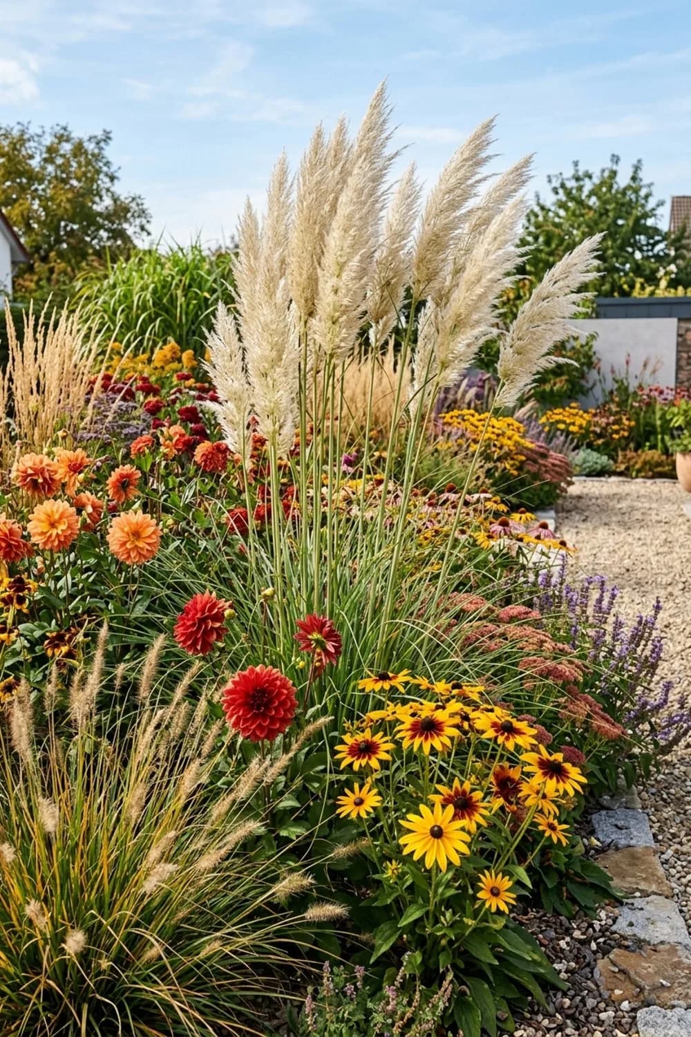 Präriegarten-Look: Trockenheitstolerant und stilvoll – Pampasgras im Garten: 7 schöne Ideen