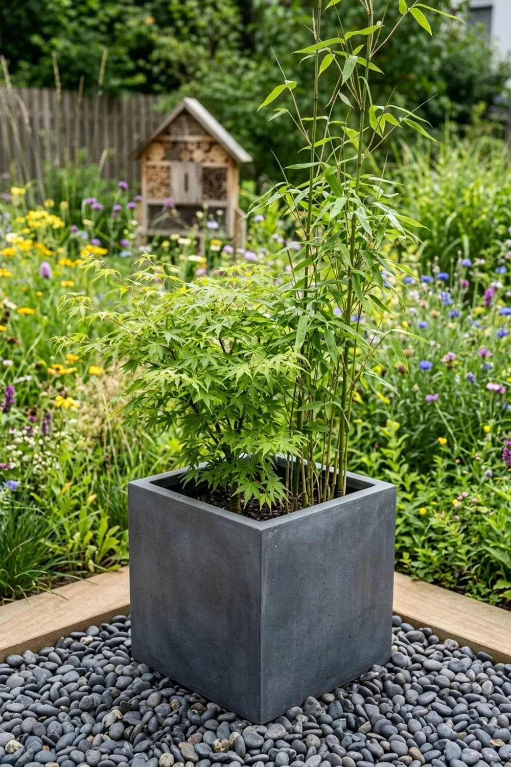 Asiatische Gelassenheit: Bambus und Ahorn im schlichten Gefäß – Pflanzenkübel für den Garten: 7 schöne Ideen