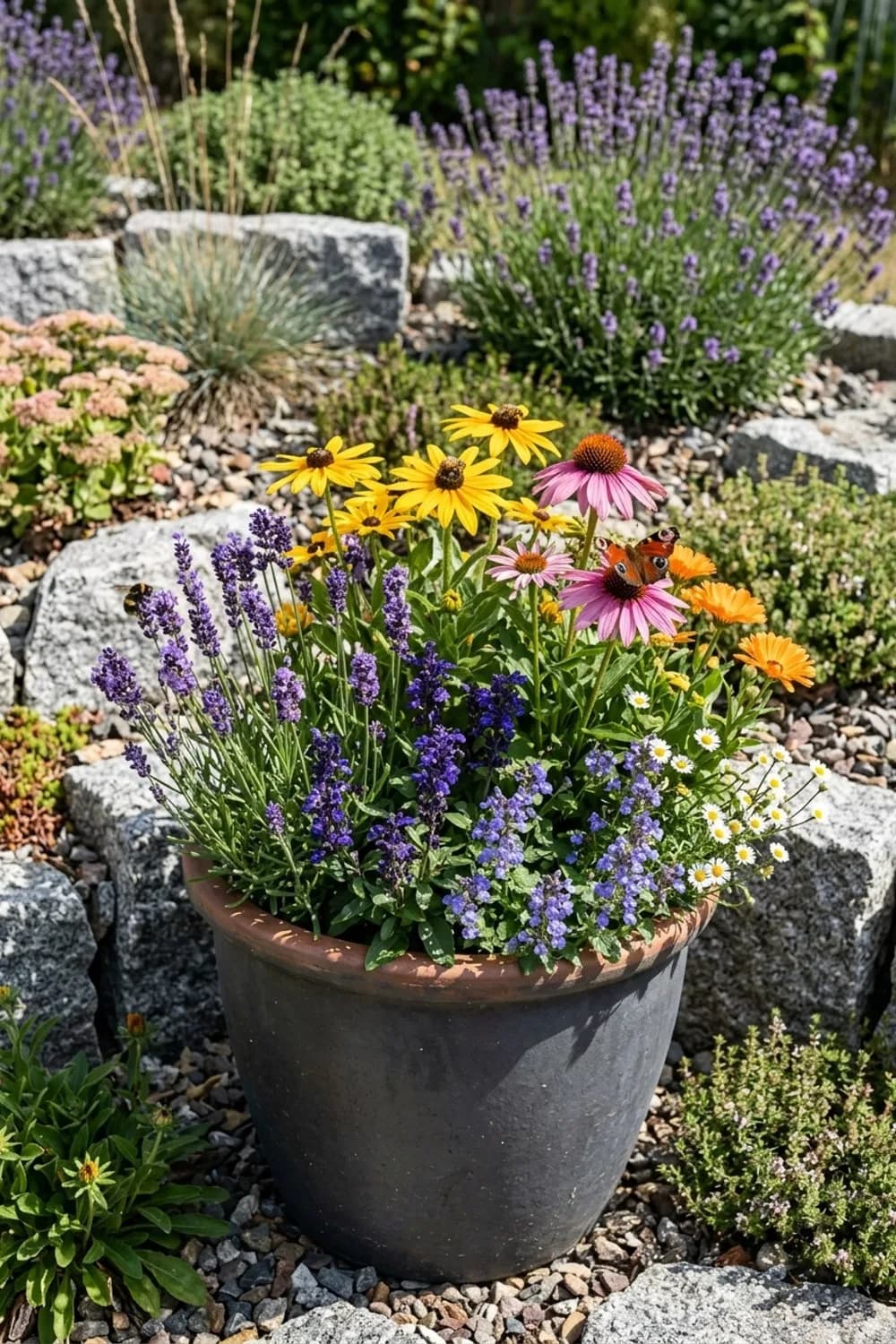 Das summende Insektenparadies: Ein Kübel für Bienen und Falter – Pflanzenkübel für den Garten: 7 schöne Ideen