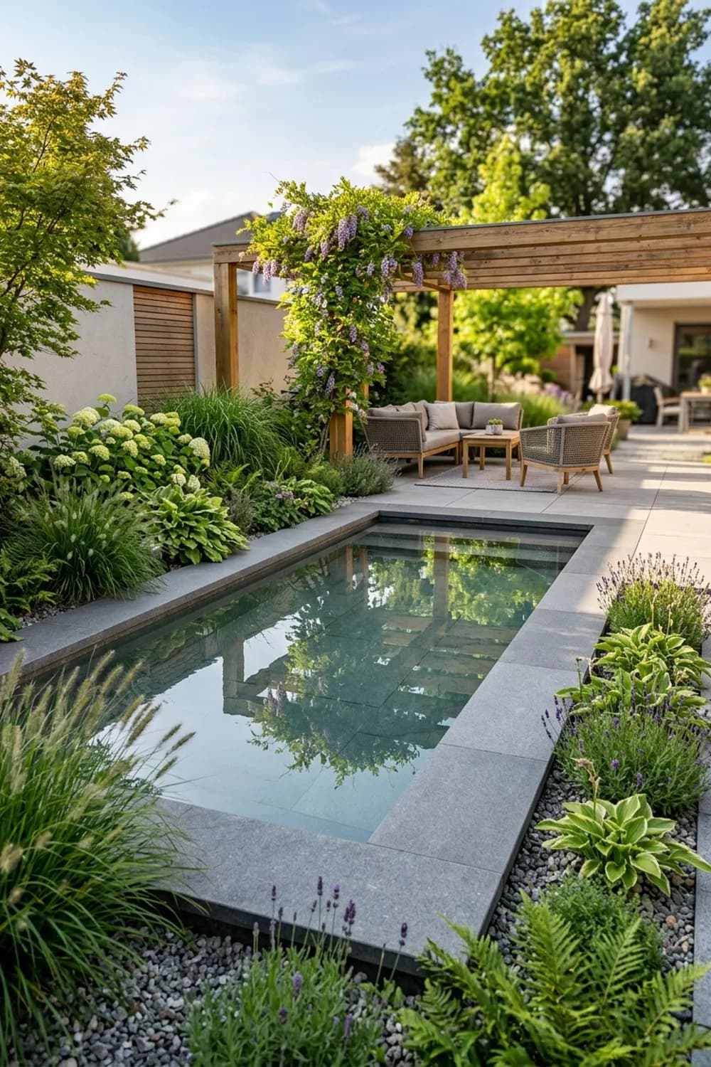 Das Wasserbecken mit Sitzrand: Design-Element mit Funktion – Pool für den kleinen Garten: 9 schöne Ideen