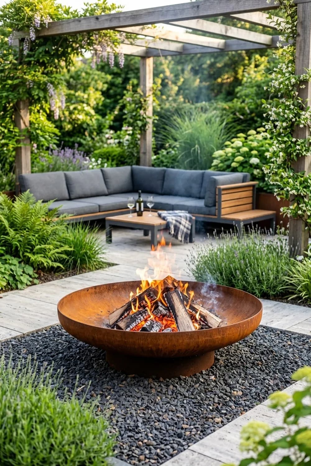Feuerschalen: Wärmequelle und geselliger Mittelpunkt – Rost-Deko im Garten: 8 schöne Ideen