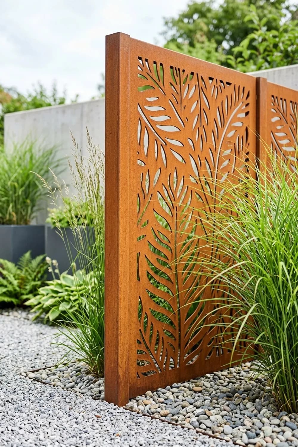Sichtschutzwände: Moderne Raumteiler mit Charakter – Rost-Deko im Garten: 8 schöne Ideen