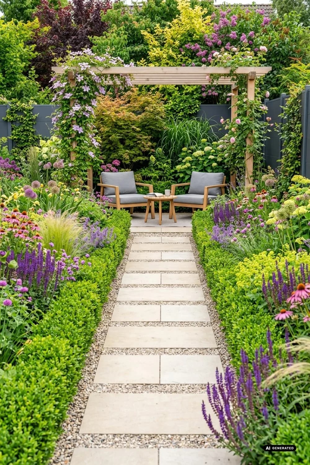 Sitzplatz am Ende: Ein Ziel für die Augen schaffen – Schmaler Garten: 10 clevere Ideen