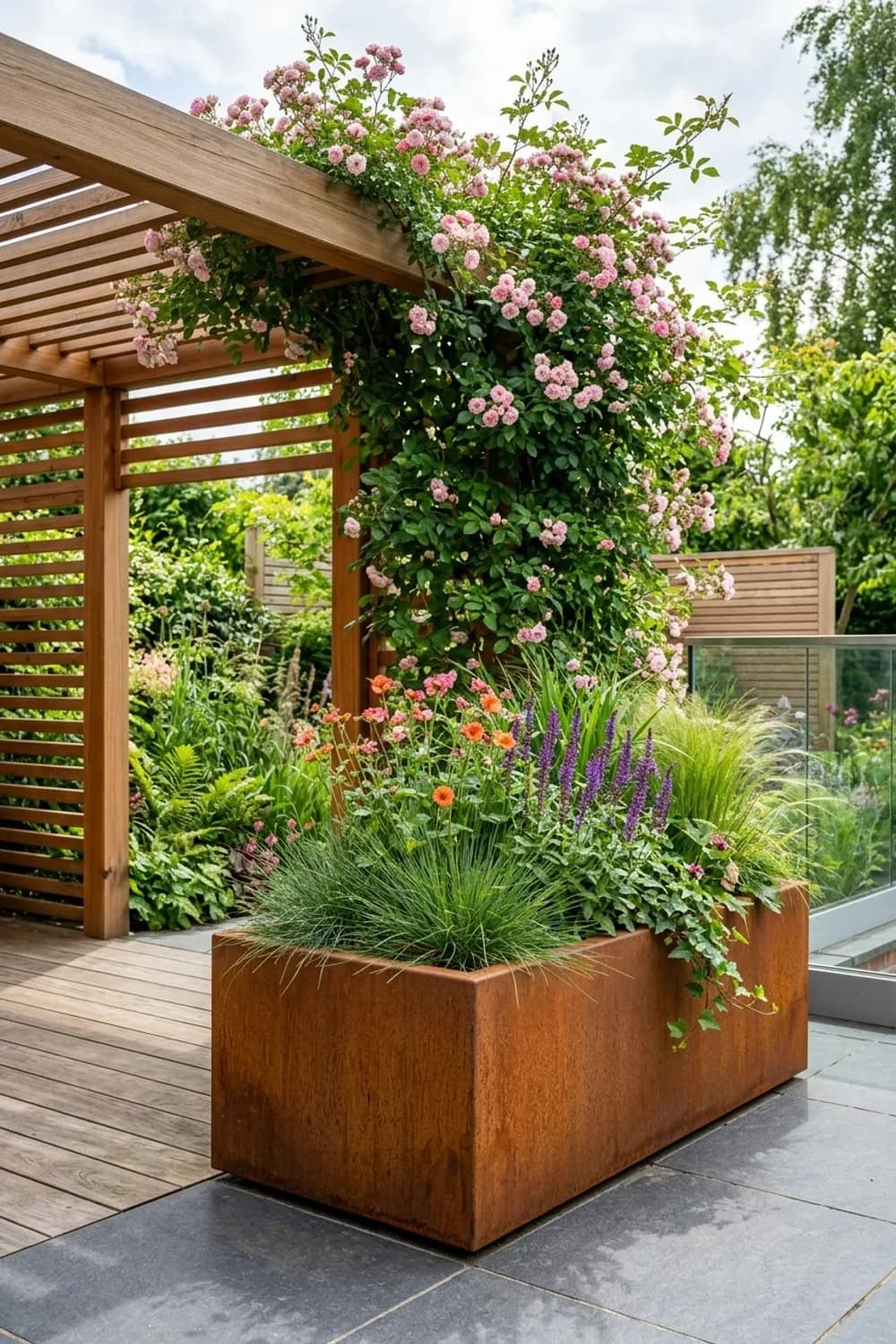 Cortenstahl-Elemente: Edelrost mit warmer Ausstrahlung – Sichtschutzwand im Garten: 9 schöne Ideen