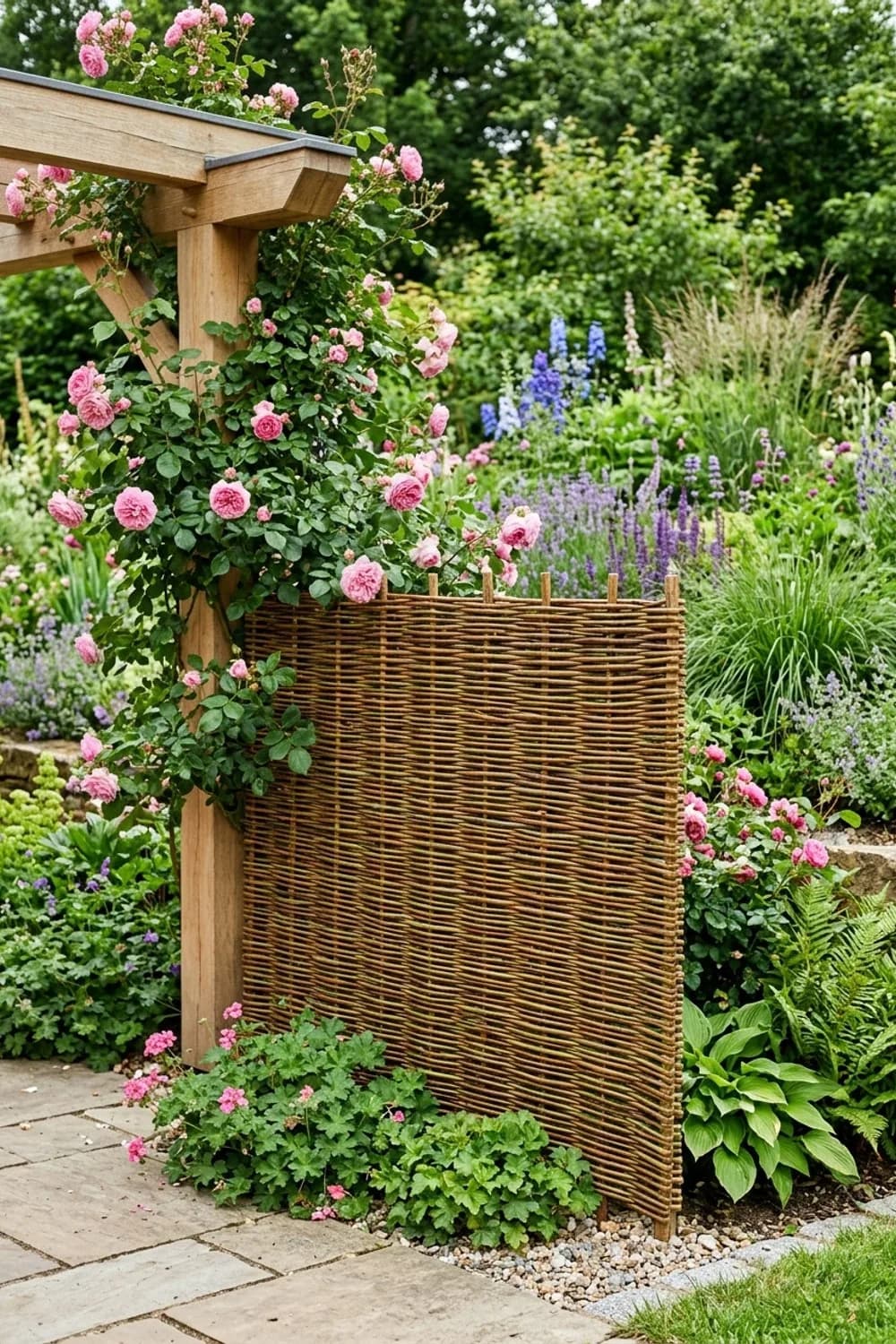 Weidenzäune und Haselnussgeflecht: Rustikal und natürlich – Sichtschutzwand im Garten: 9 schöne Ideen