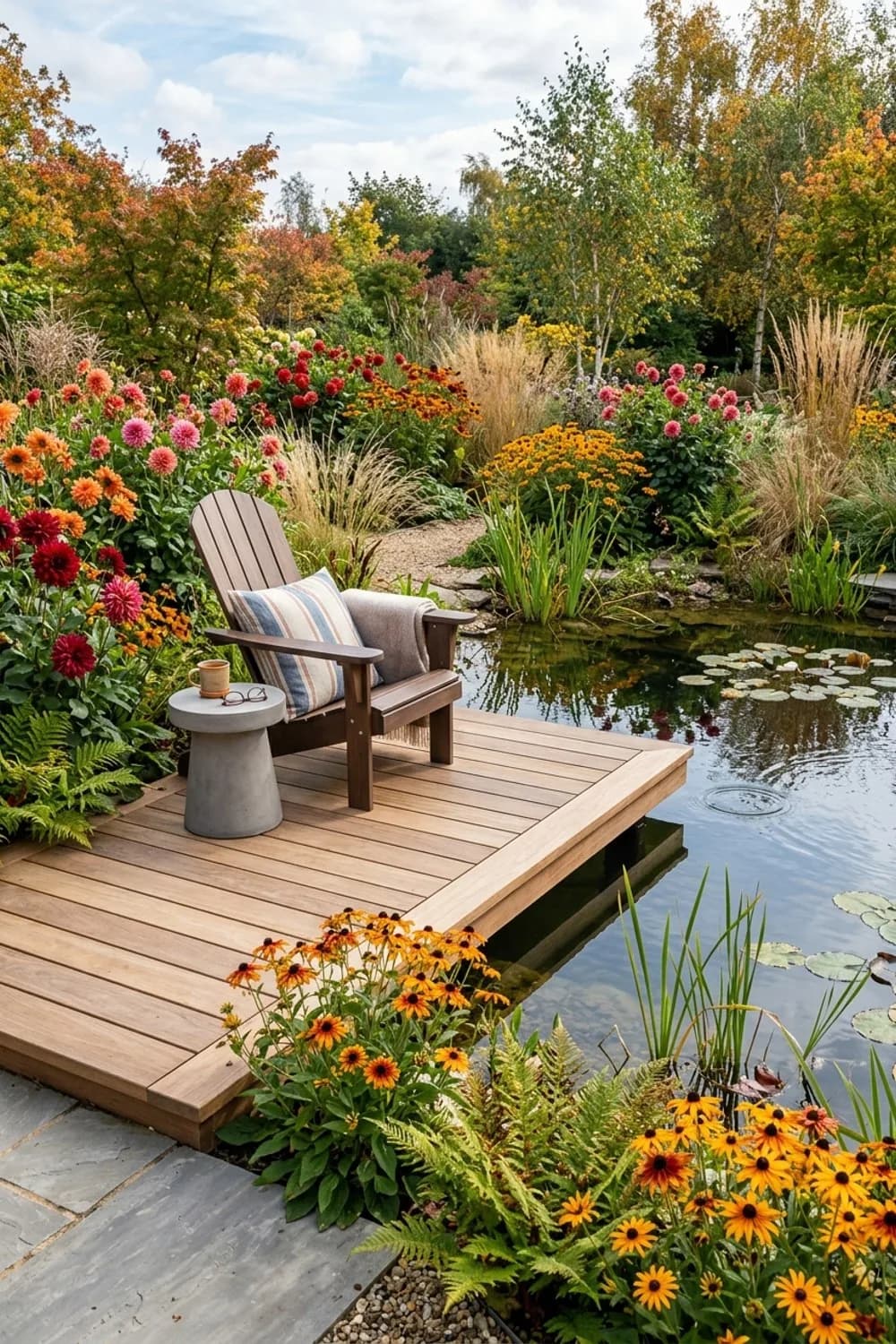 Der naturnahe Teichsitzplatz: Entspannung am Wasser – Sitzplatz im Garten: 9 schöne Ideen