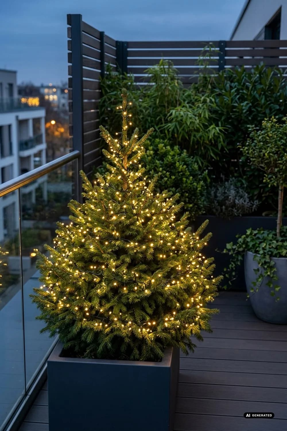 Lichterketten: Funkelnde Sterne an immergrünen Gehölzen – 15 Ideen für skandinavische Weihnachtsdeko im Garten